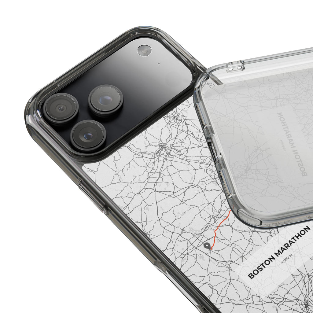 Boston Marathon Route Clear Impact-Resistant Phone Case
