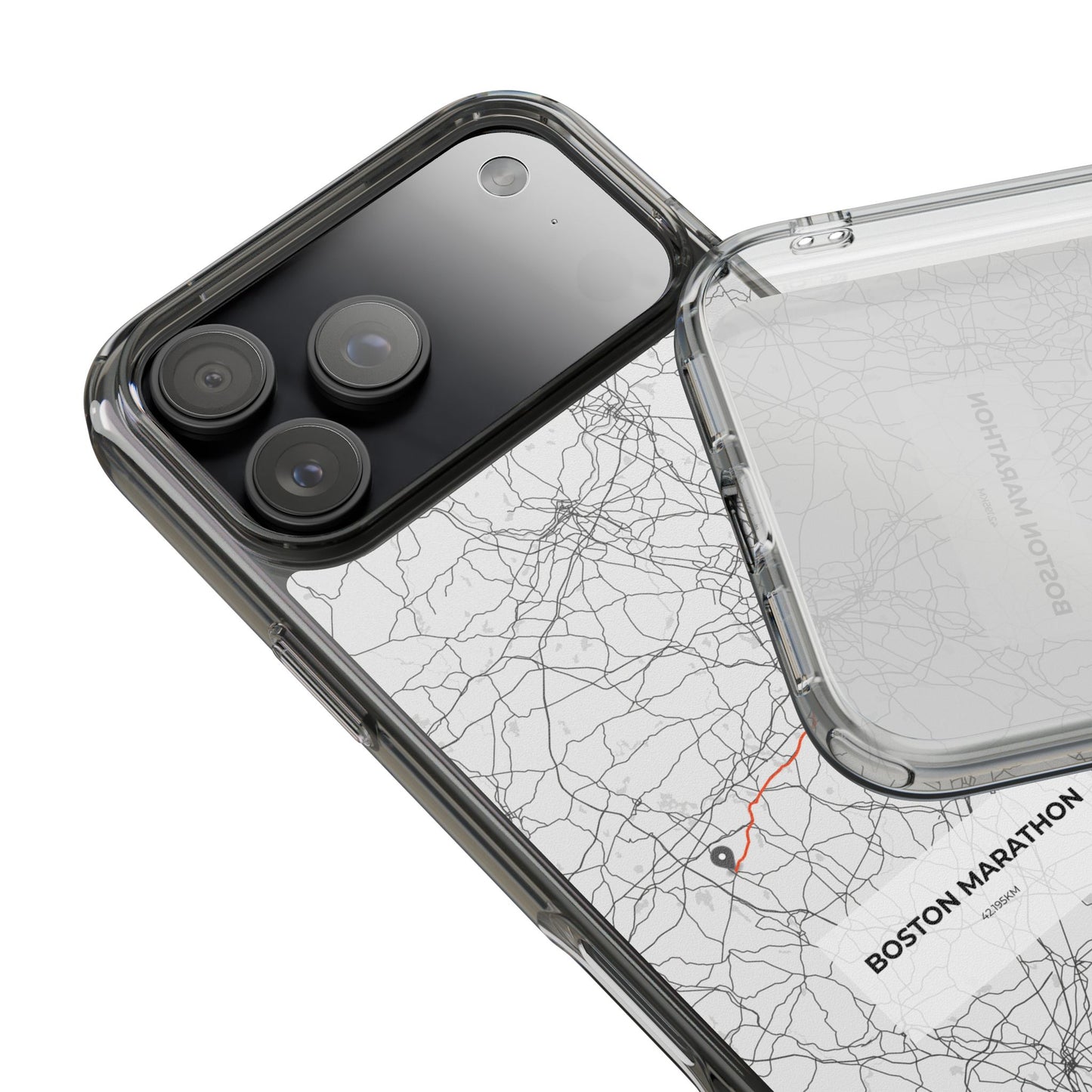 Boston Marathon Route Clear Impact-Resistant Phone Case