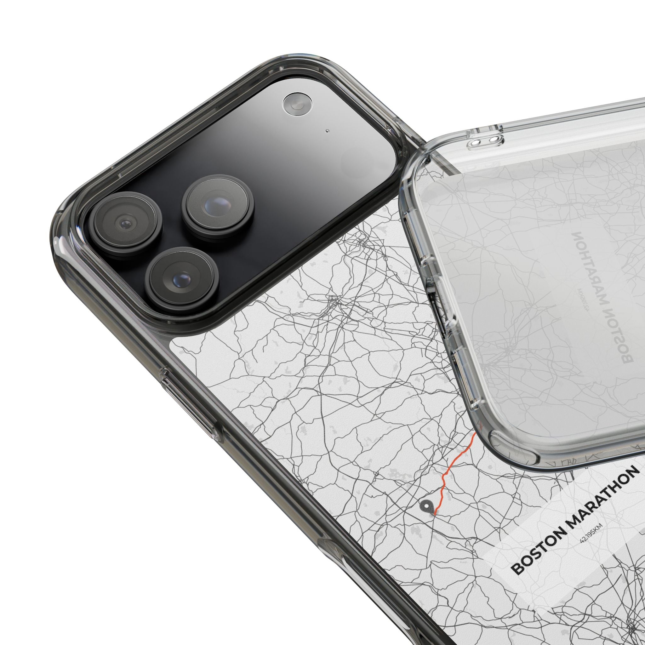 Boston Marathon Route Clear Impact-Resistant Phone Case