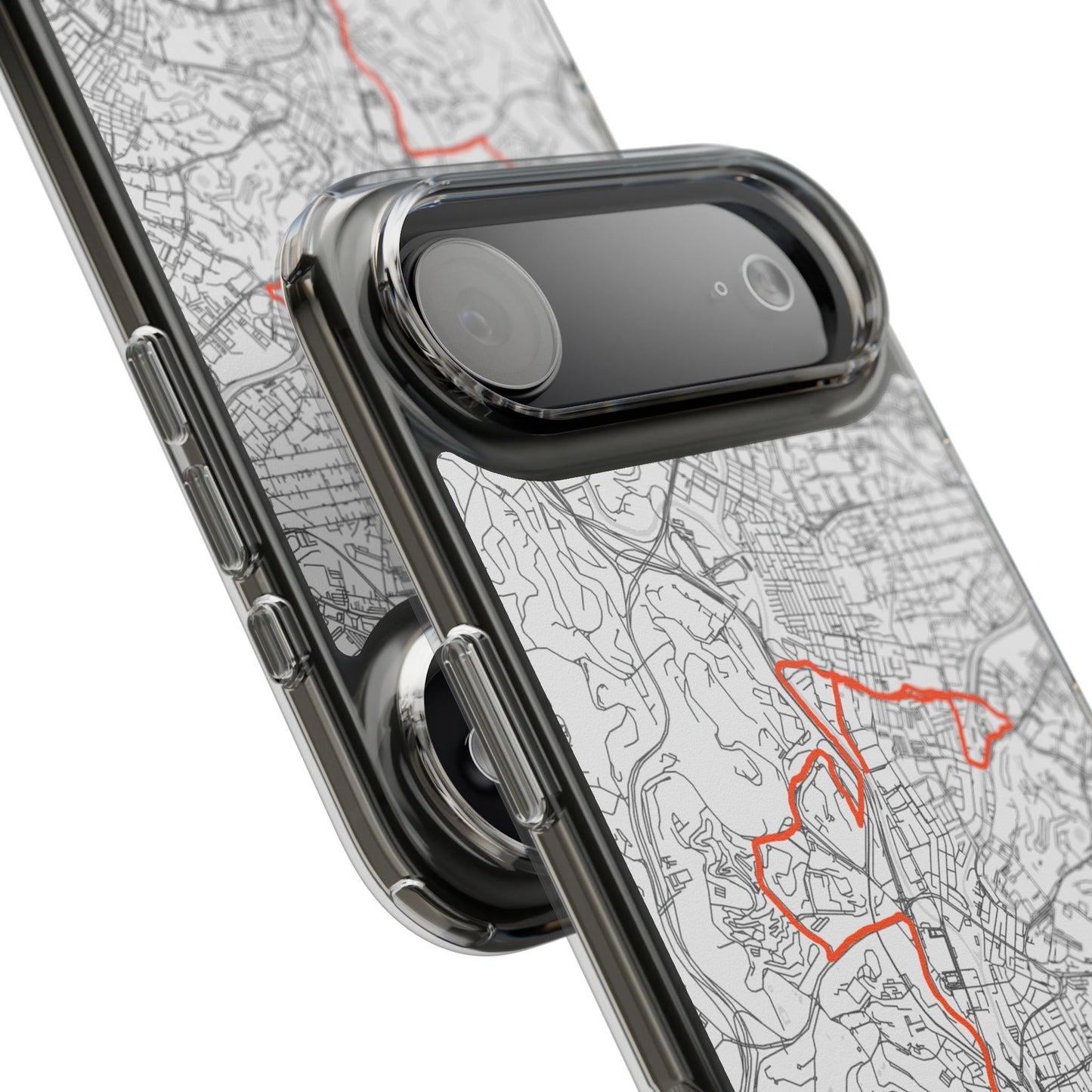 Customized Marathon Route Clear Impact-Resistant Phone Case