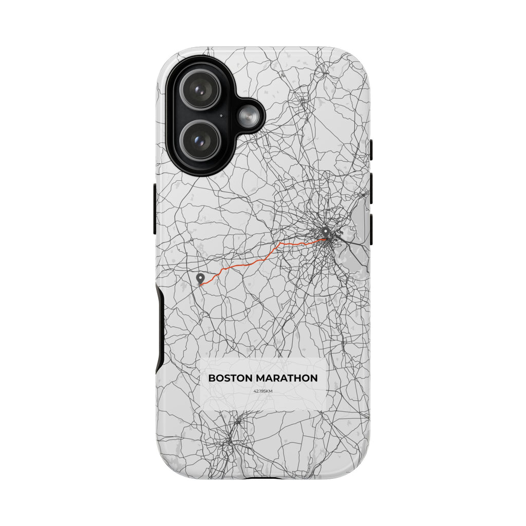 Boston Marathon Route Tough Phone Case