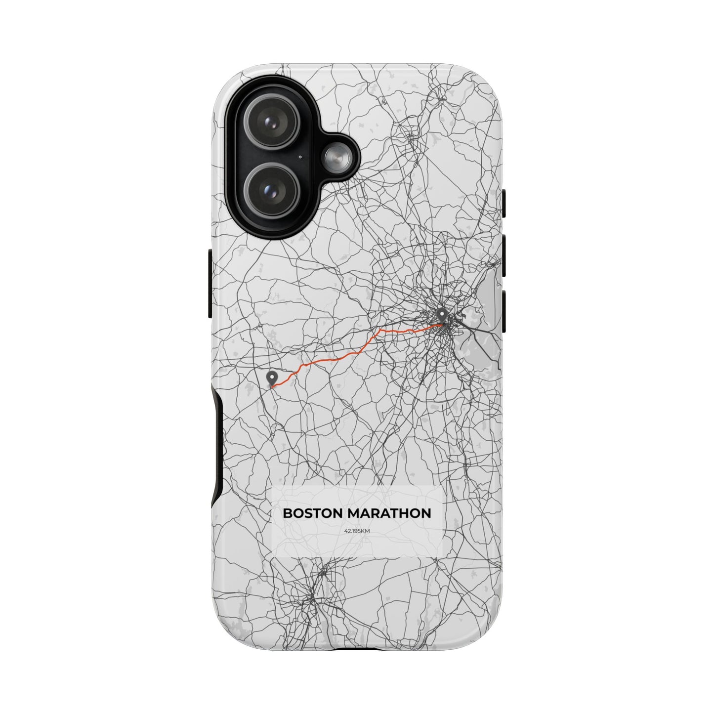 Boston Marathon Route Tough Phone Case