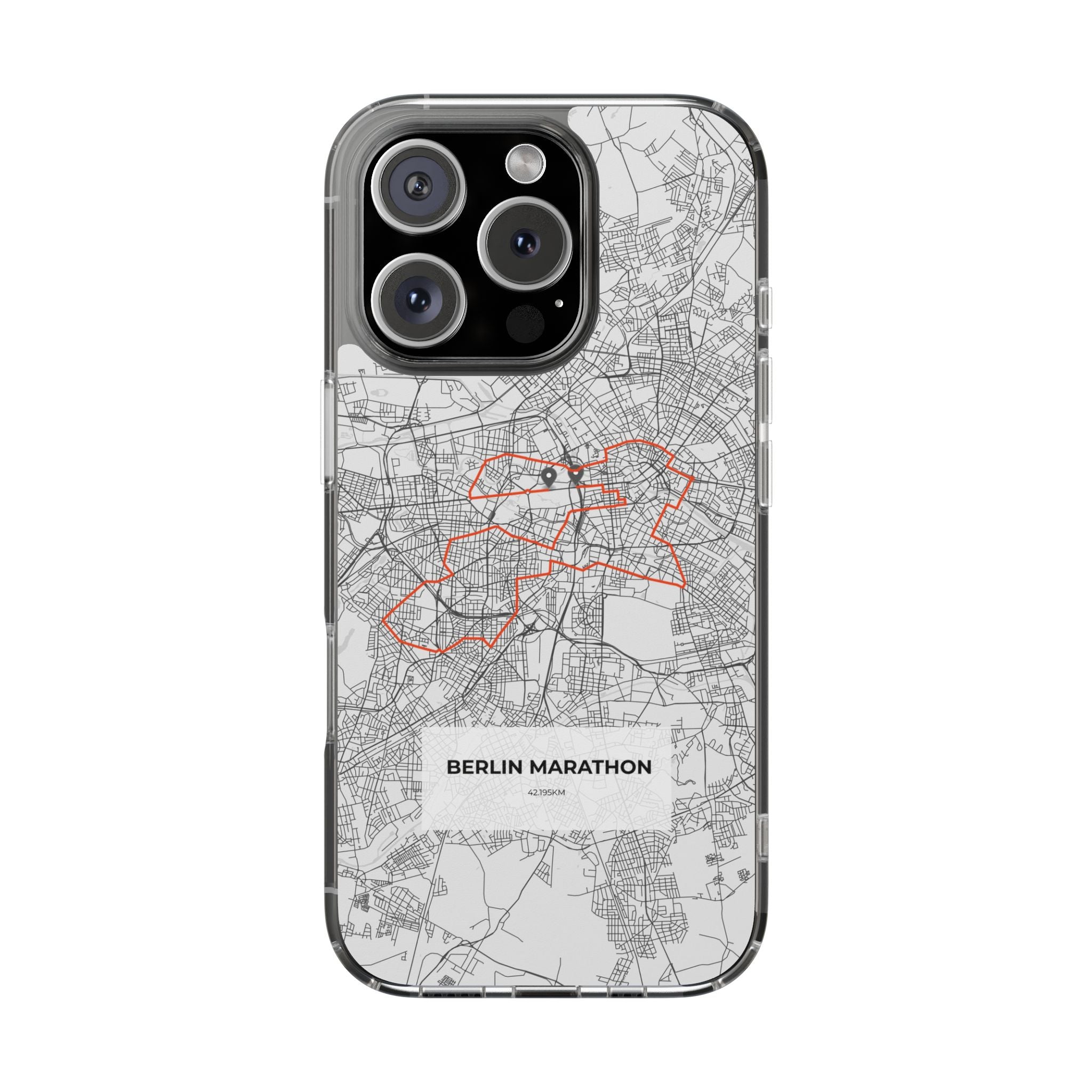 Berlin Marathon Route Clear Impact-Resistant Phone Case