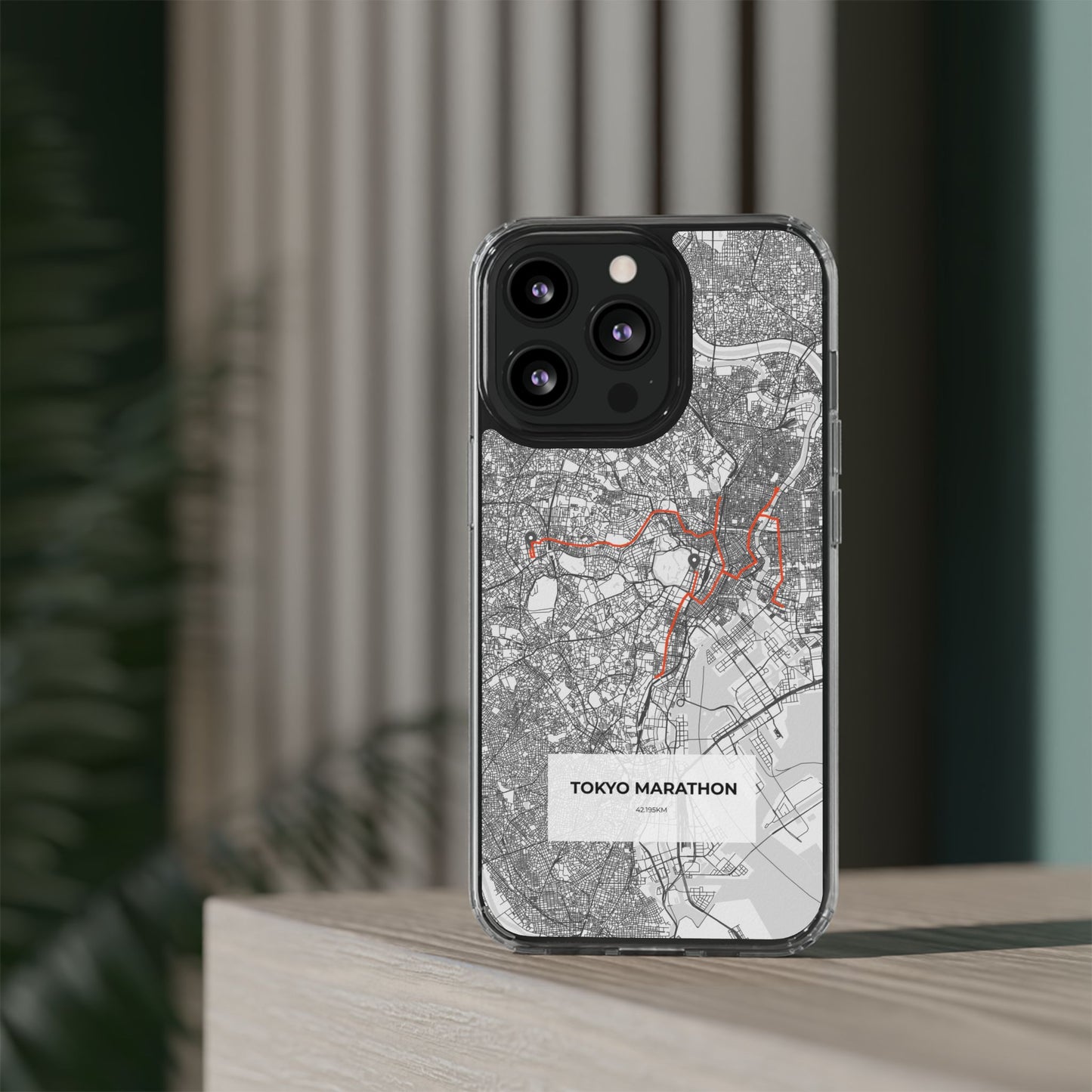 Tokyo Marathon Route Clear Impact-Resistant Phone Case