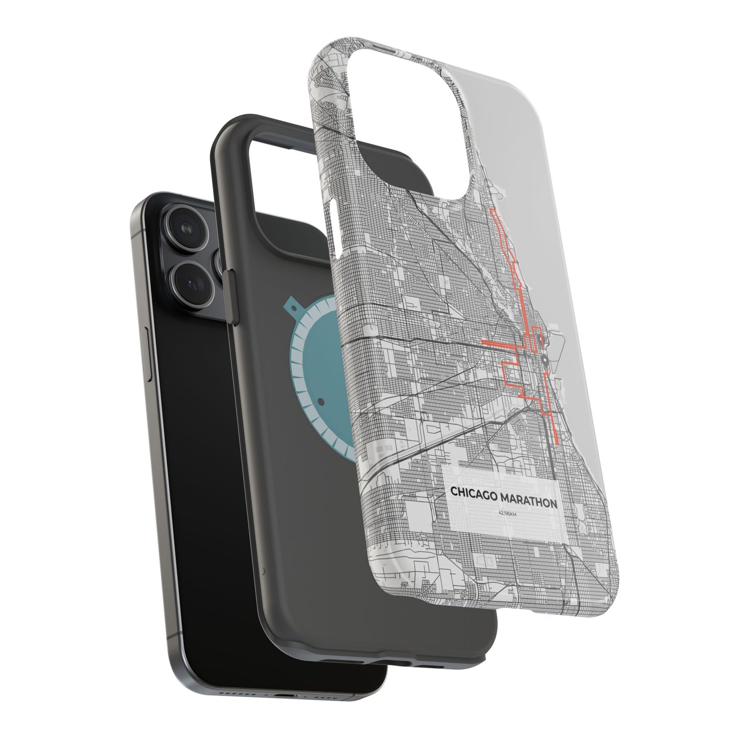 Chicago Marathon Route Magnetic Impact-Resistant Phone Case