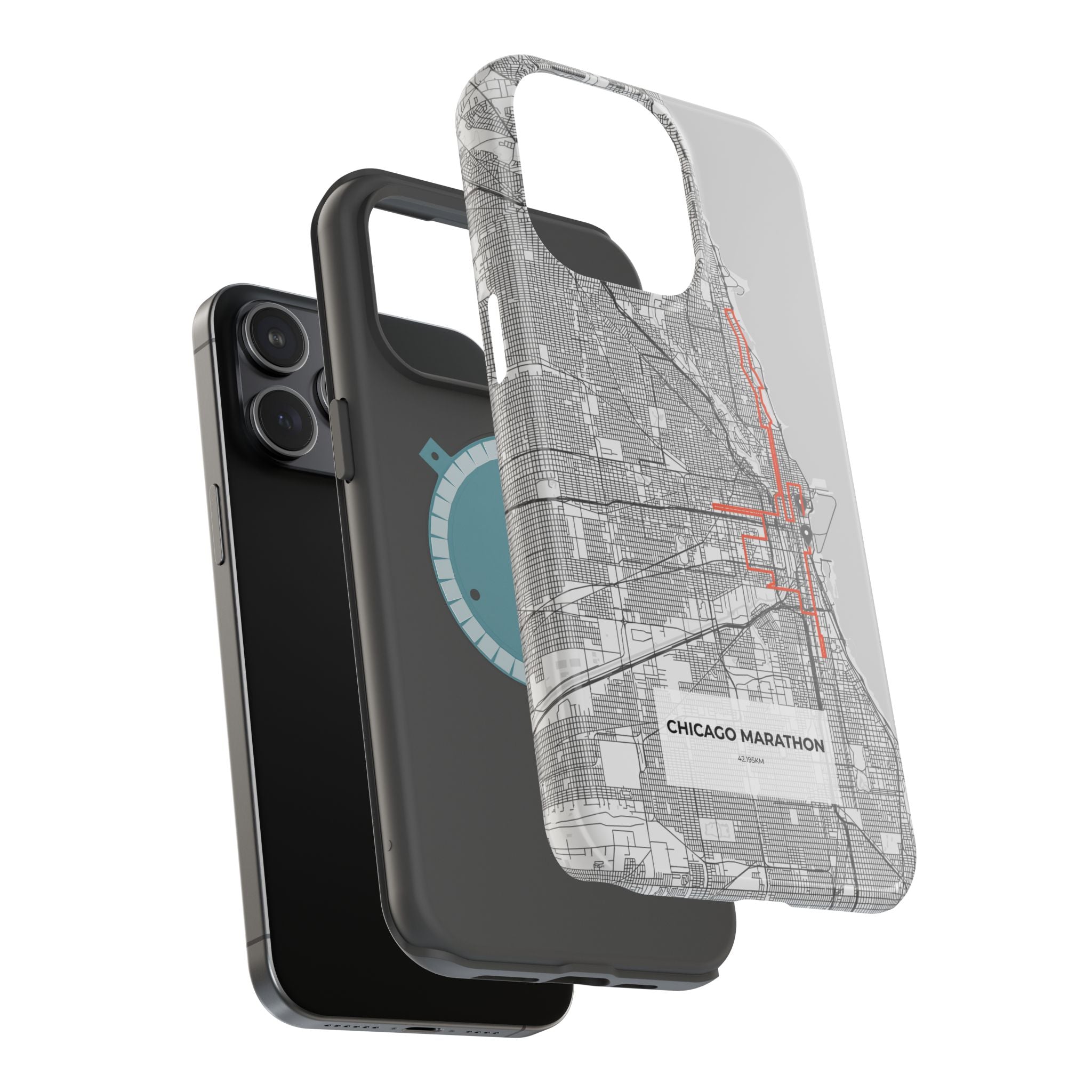 Chicago Marathon Route Magnetic Impact-Resistant Phone Case