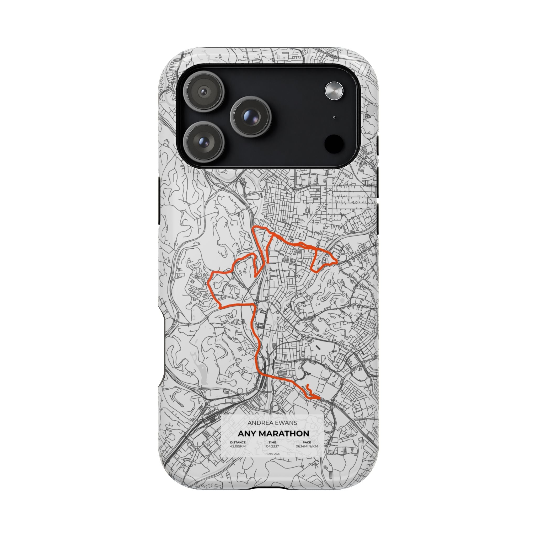 Customized Marathon Route Magnetic Impact-Resistant Phone Case