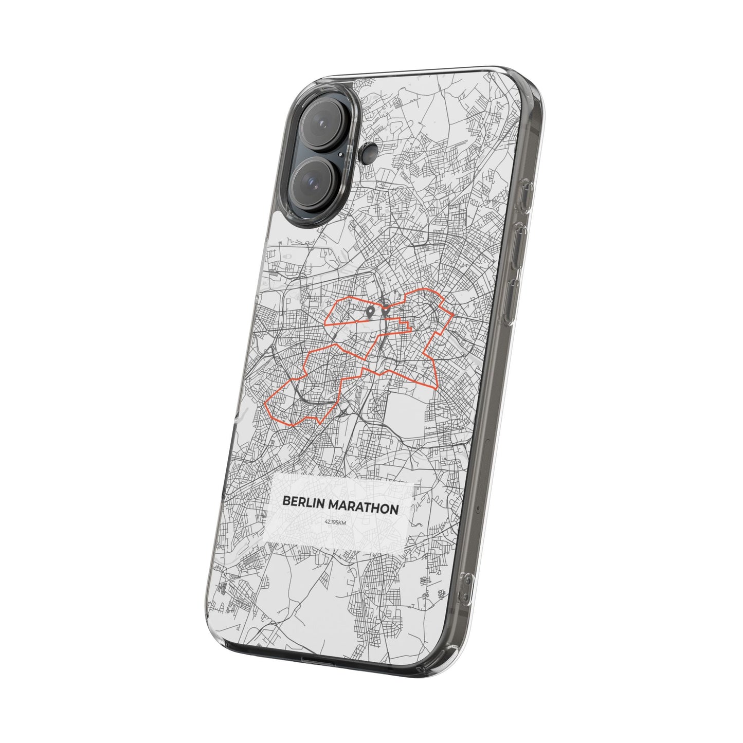 Berlin Marathon Route Clear Impact-Resistant Phone Case