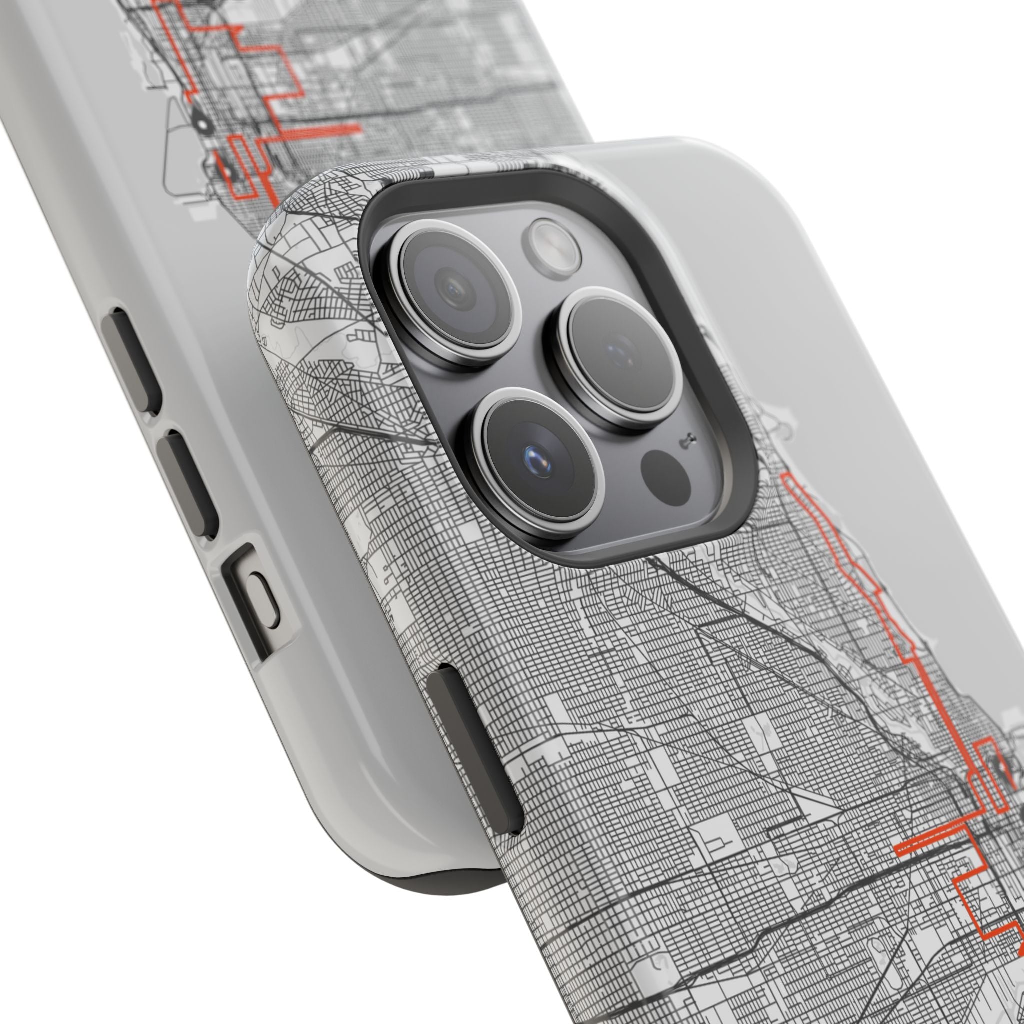 Chicago Marathon Route Magnetic Impact-Resistant Phone Case
