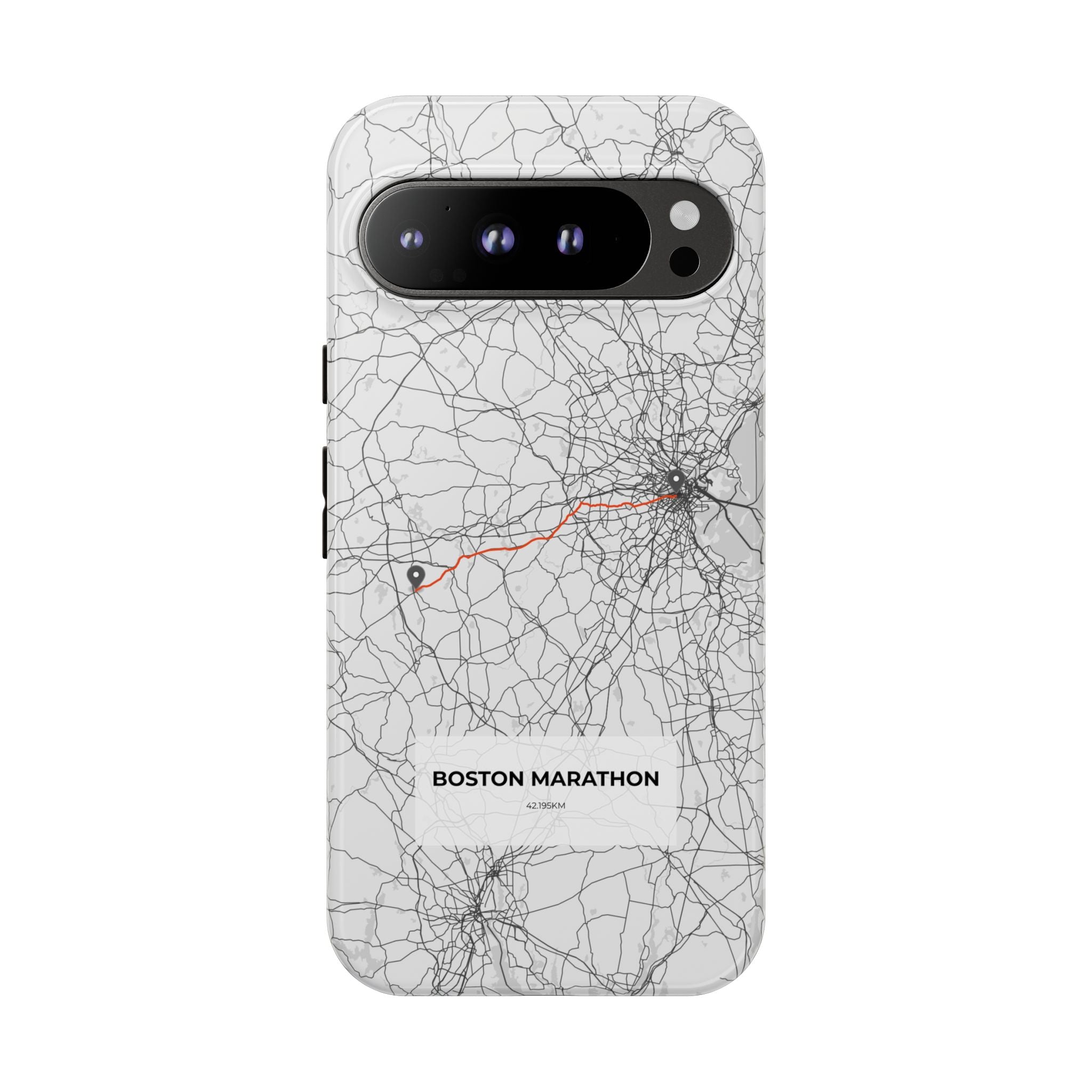 Boston Marathon Route Tough Phone Case