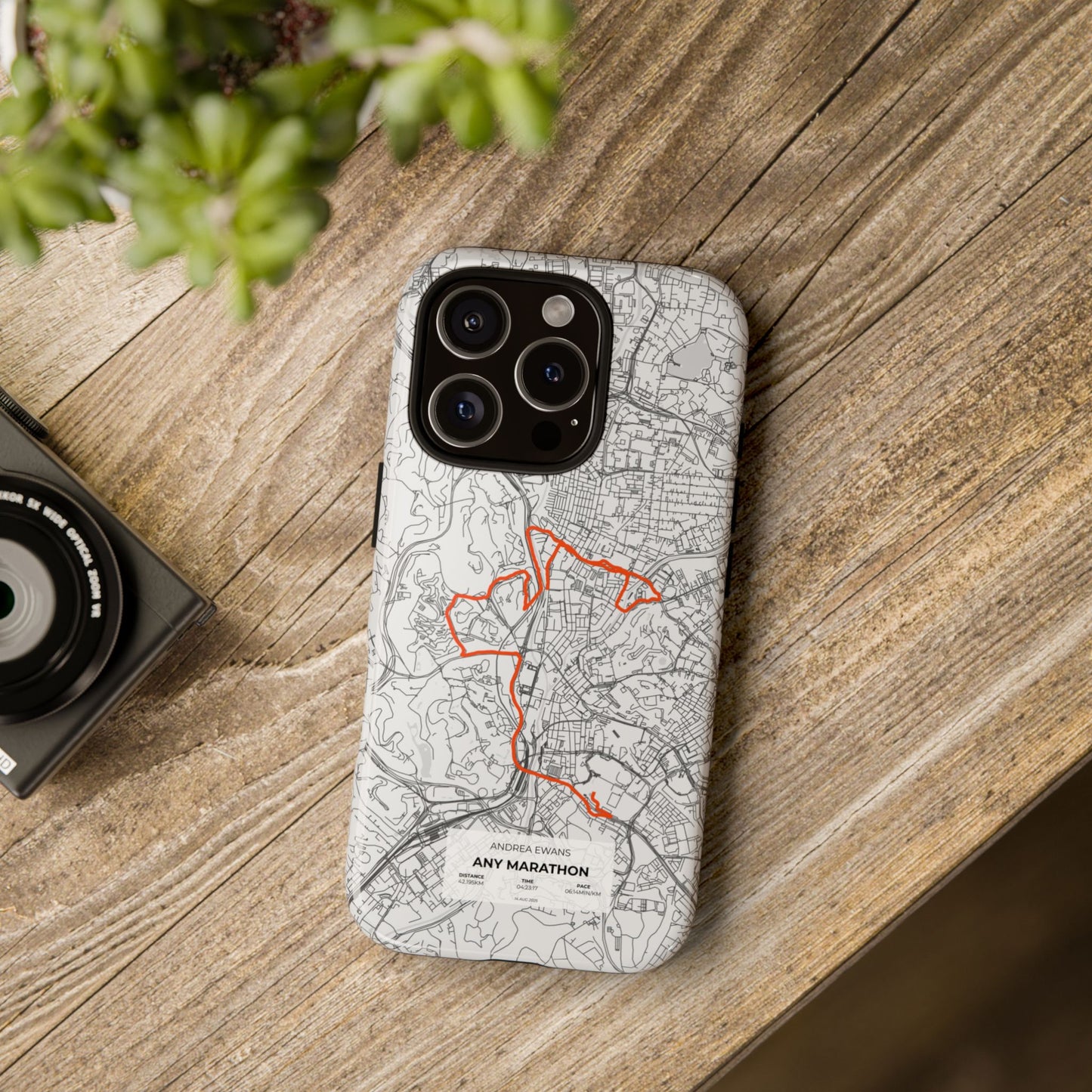 Customized Marathon Route Tough Phone Case