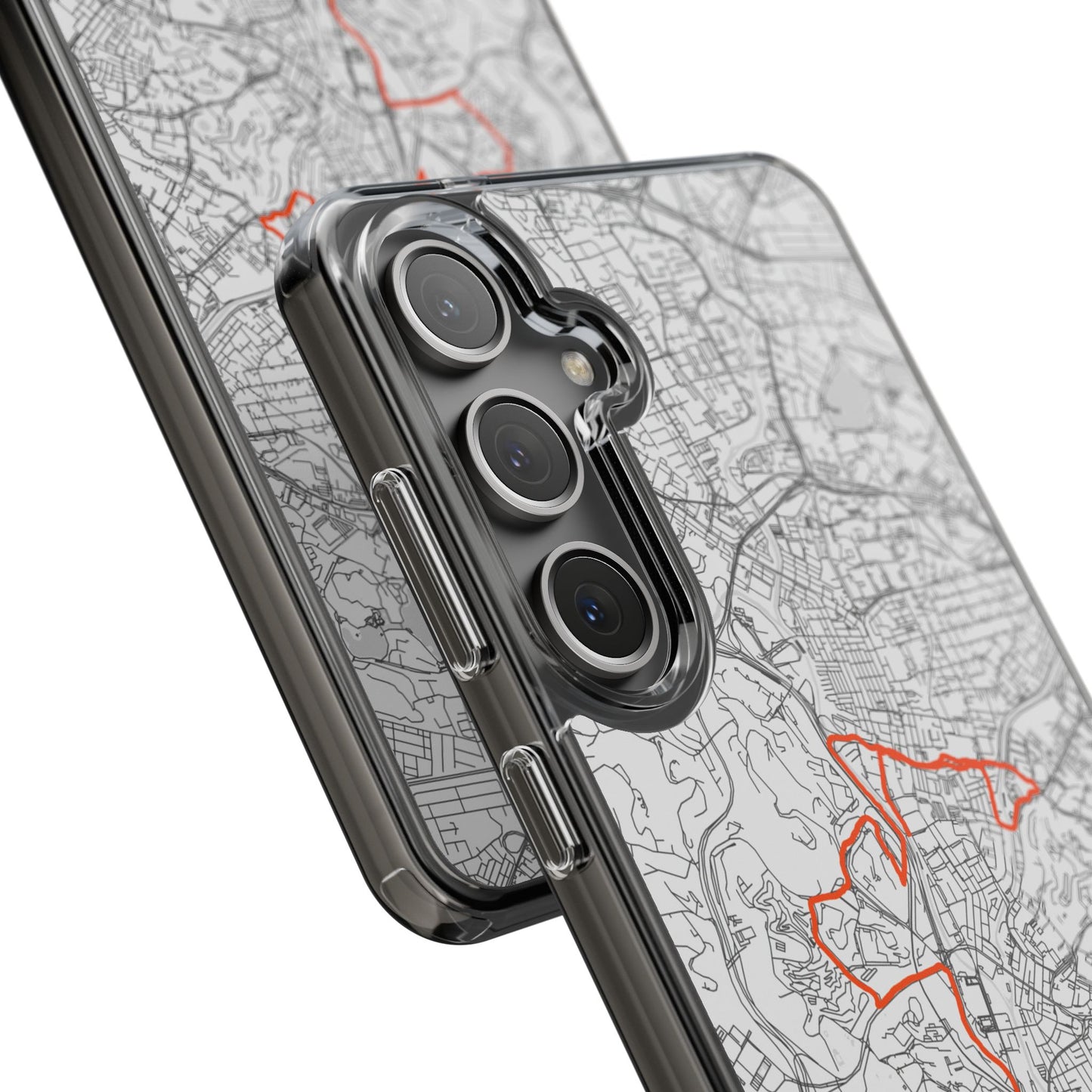 Customized Marathon Route Clear Impact-Resistant Phone Case
