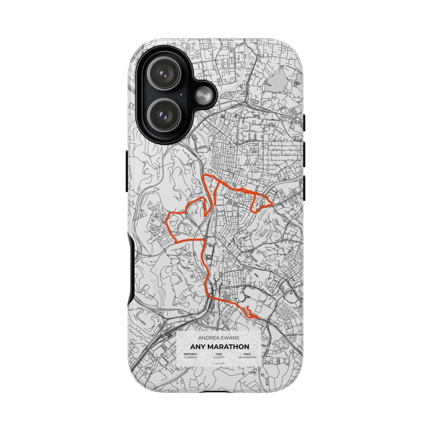 Customized Marathon Route Tough Phone Case