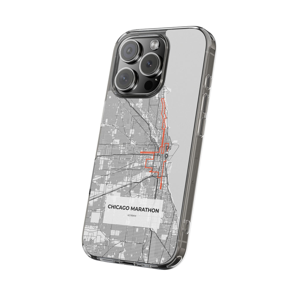 Chicago Marathon Route Clear Impact-Resistant Phone Case