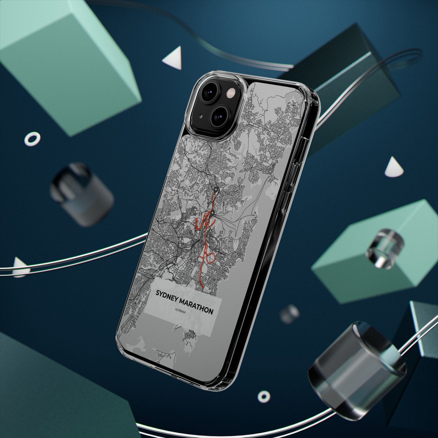 Sydney Marathon Route Clear Impact-Resistant Phone Case