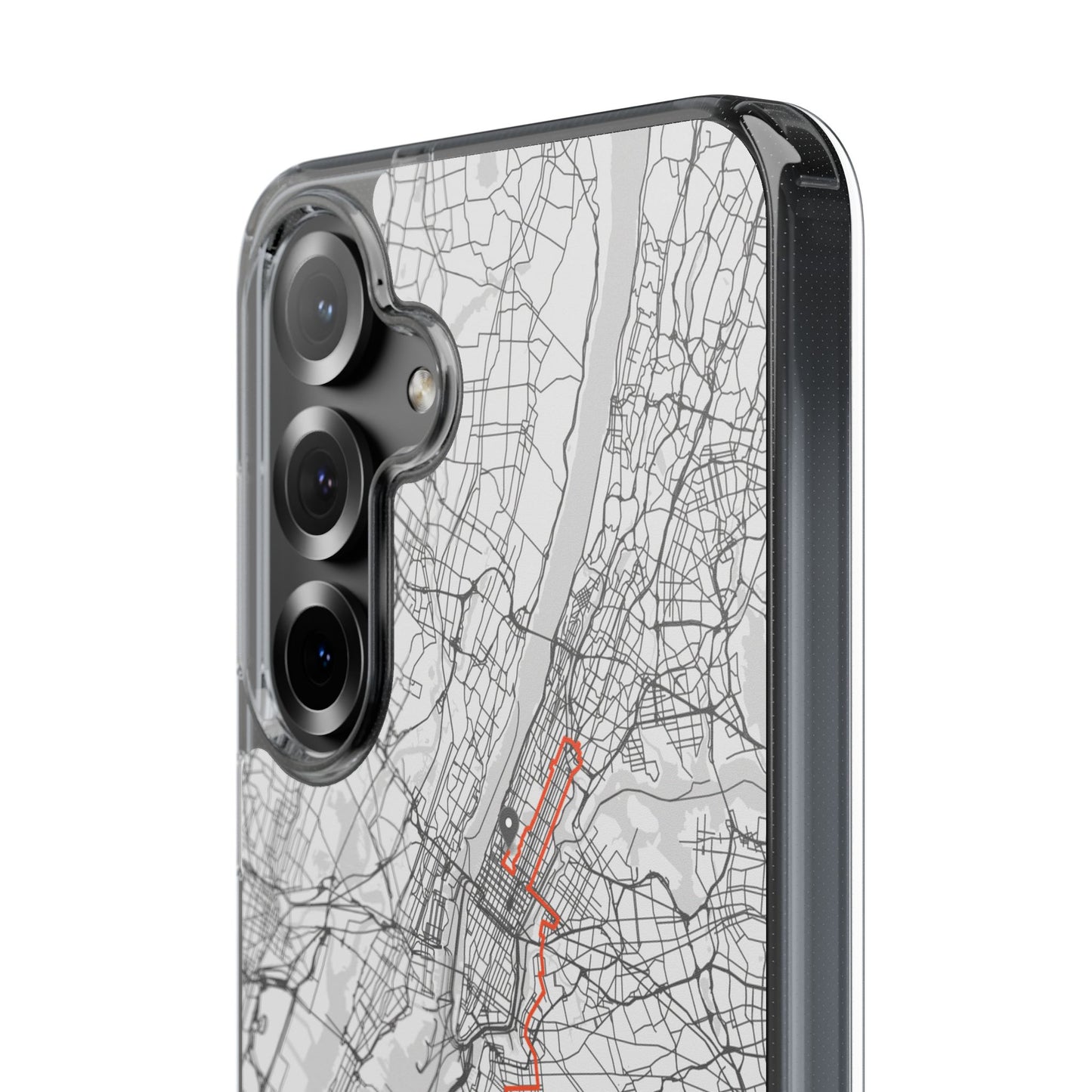 New York Marathon Route Clear Impact-Resistant Phone Case