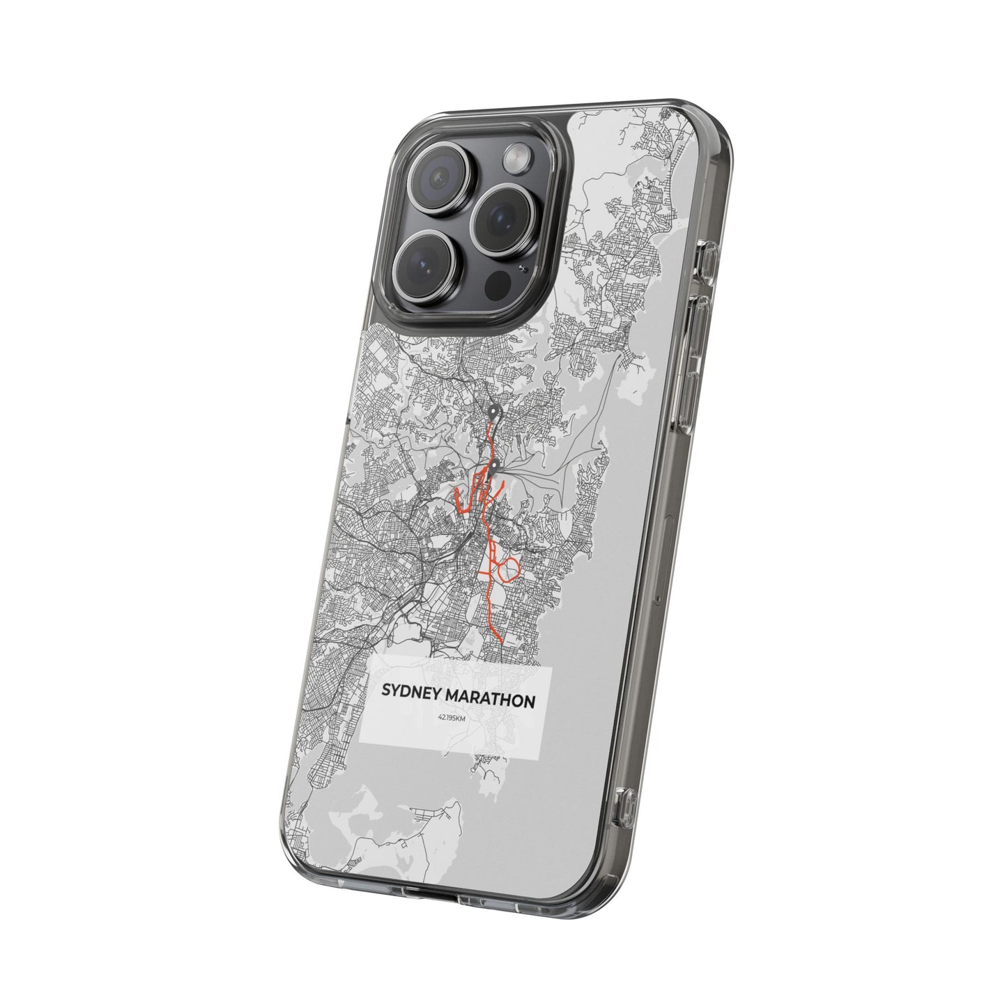 Sydney Marathon Route Clear Impact-Resistant Phone Case