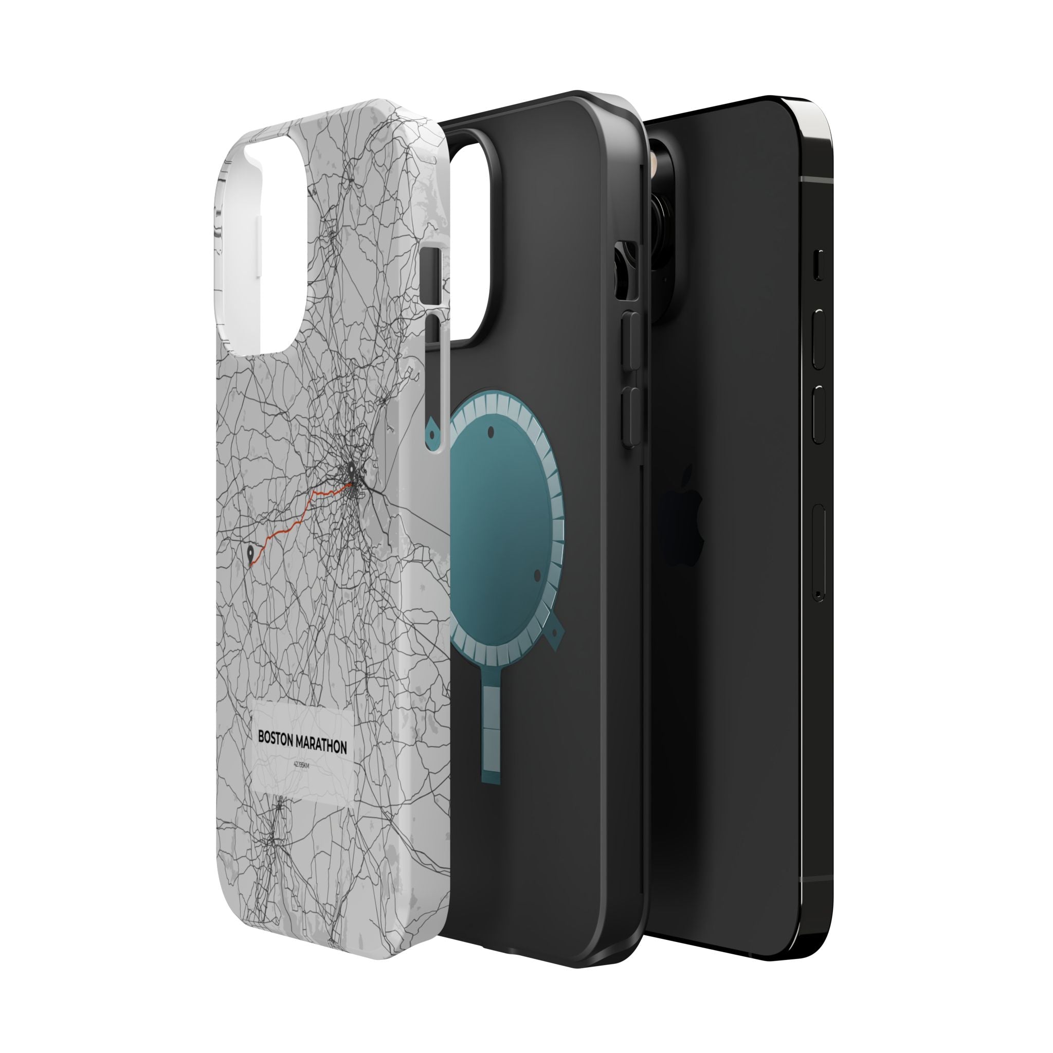 Boston Marathon Route Magnetic Impact-Resistant Phone Case