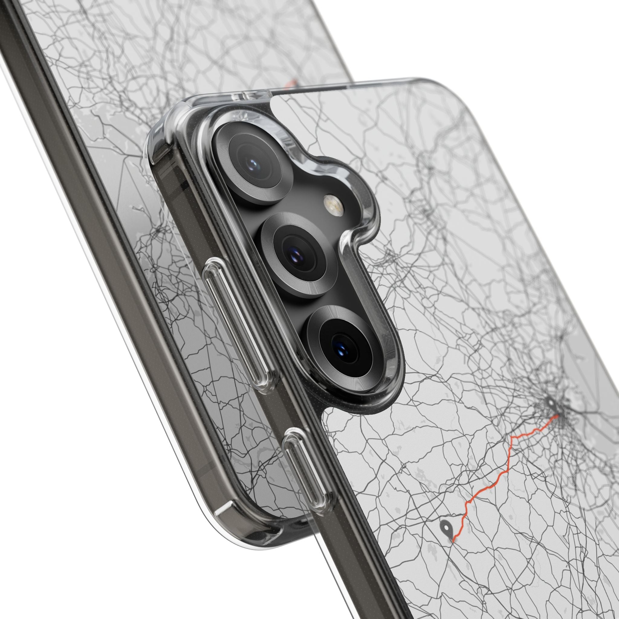 Boston Marathon Route Clear Impact-Resistant Phone Case