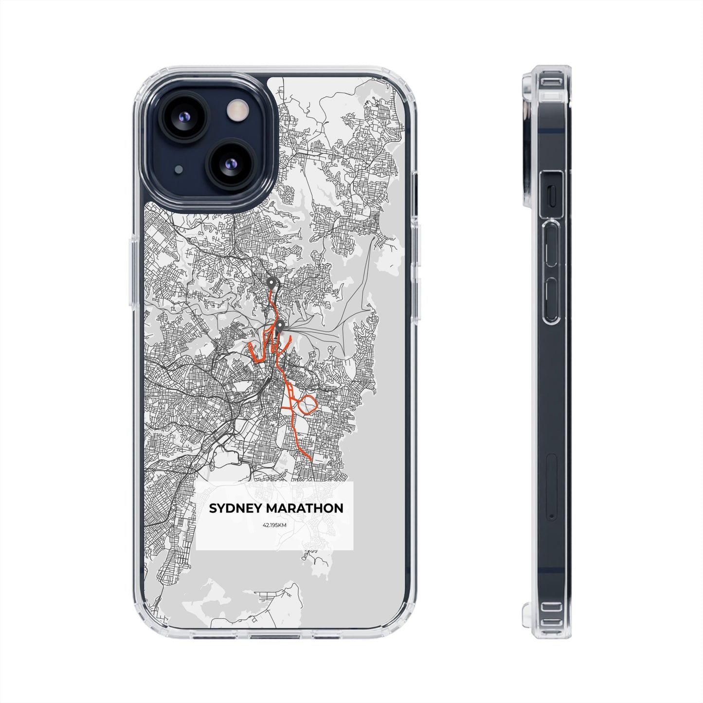 Sydney Marathon Route Magnetic Clear Impact-Resistant Phone Case
