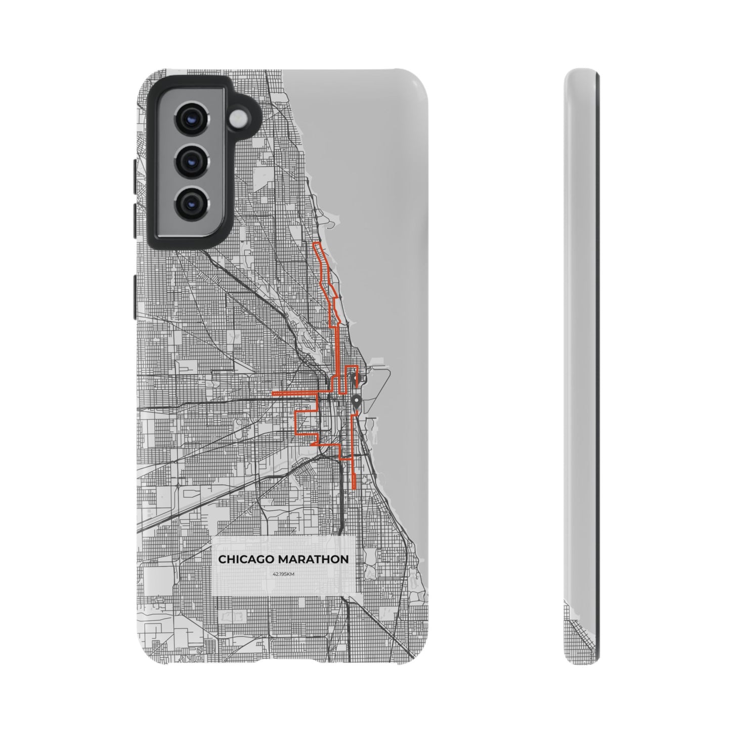 Chicago Marathon Route Tough Phone Case