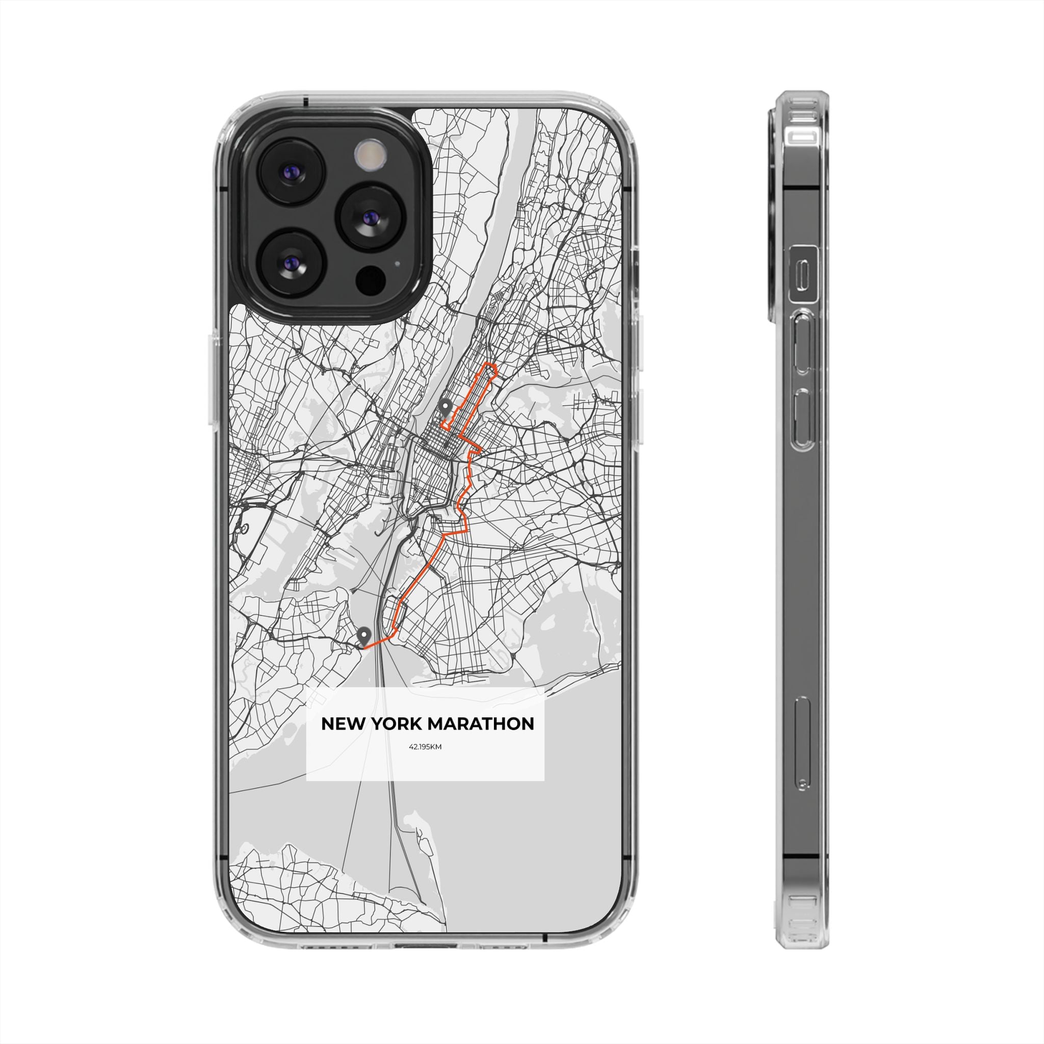 New York Marathon Route Magnetic Clear Impact-Resistant Phone Case
