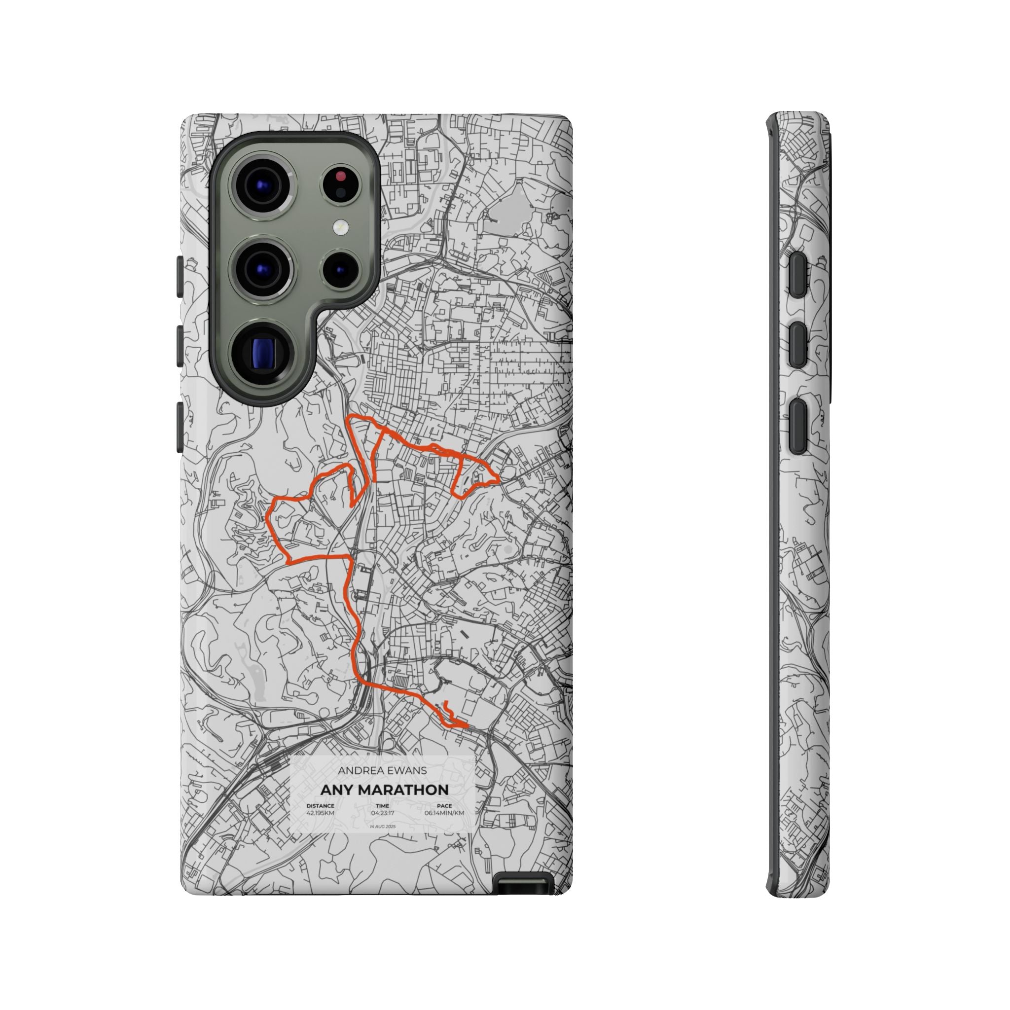 Customized Marathon Route Tough Phone Case
