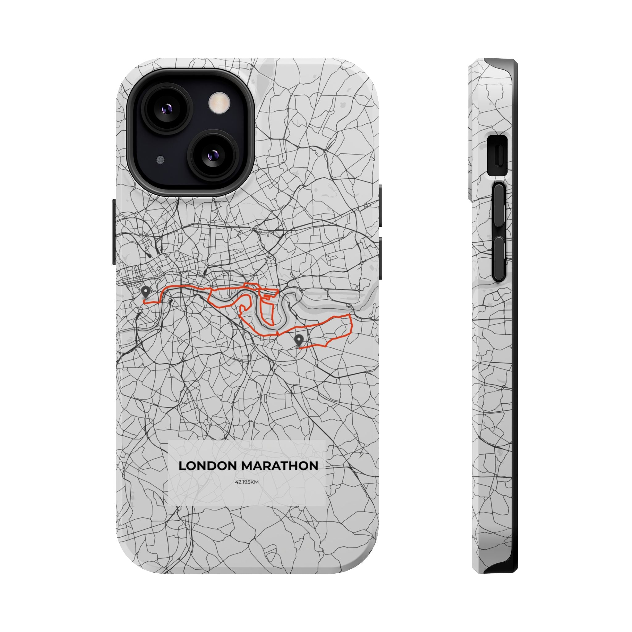 London Marathon Route Magnetic Impact-Resistant Phone Case