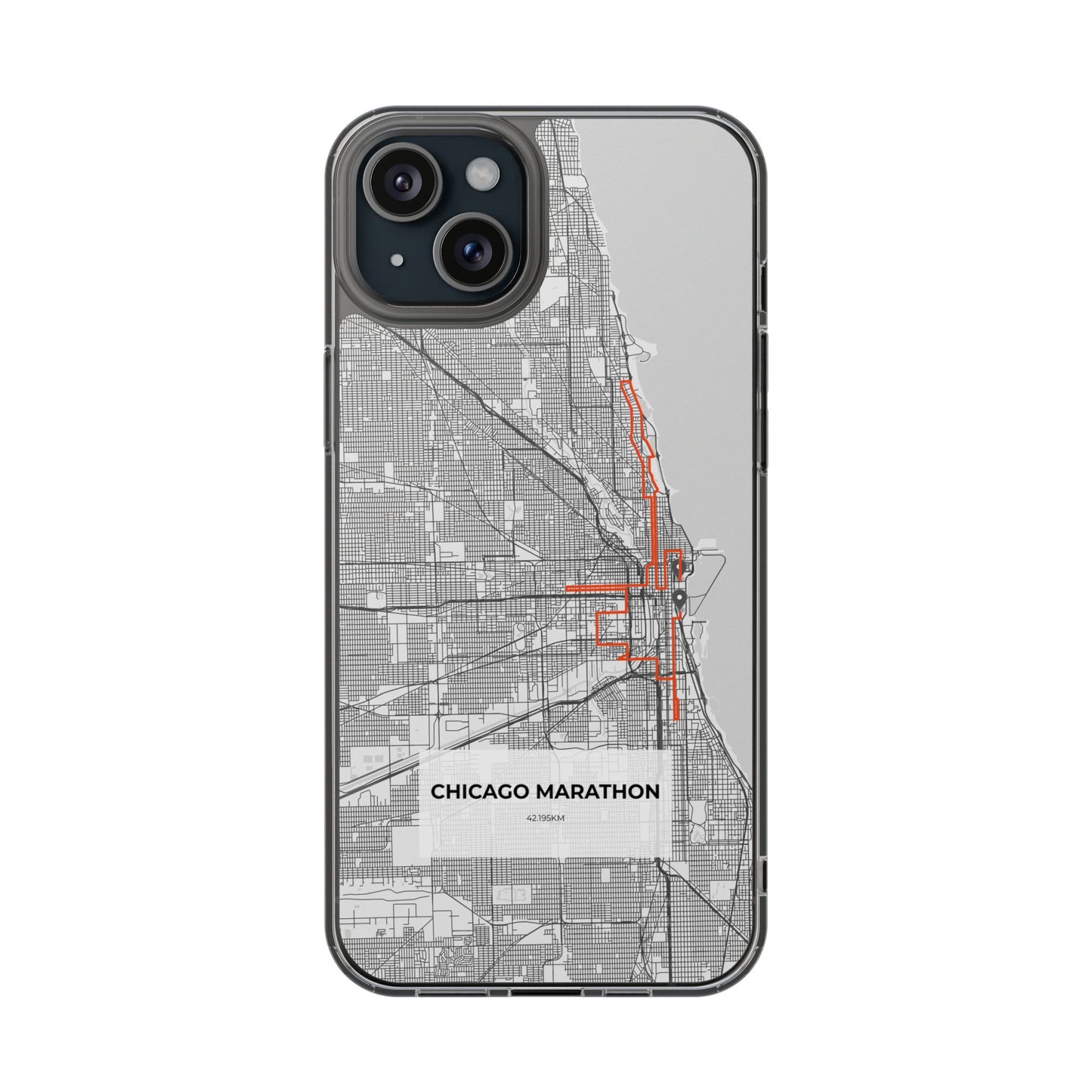 Chicago Marathon Route Magnetic Clear Impact-Resistant Phone Case