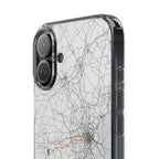 Boston Marathon Route Clear Impact-Resistant Phone Case