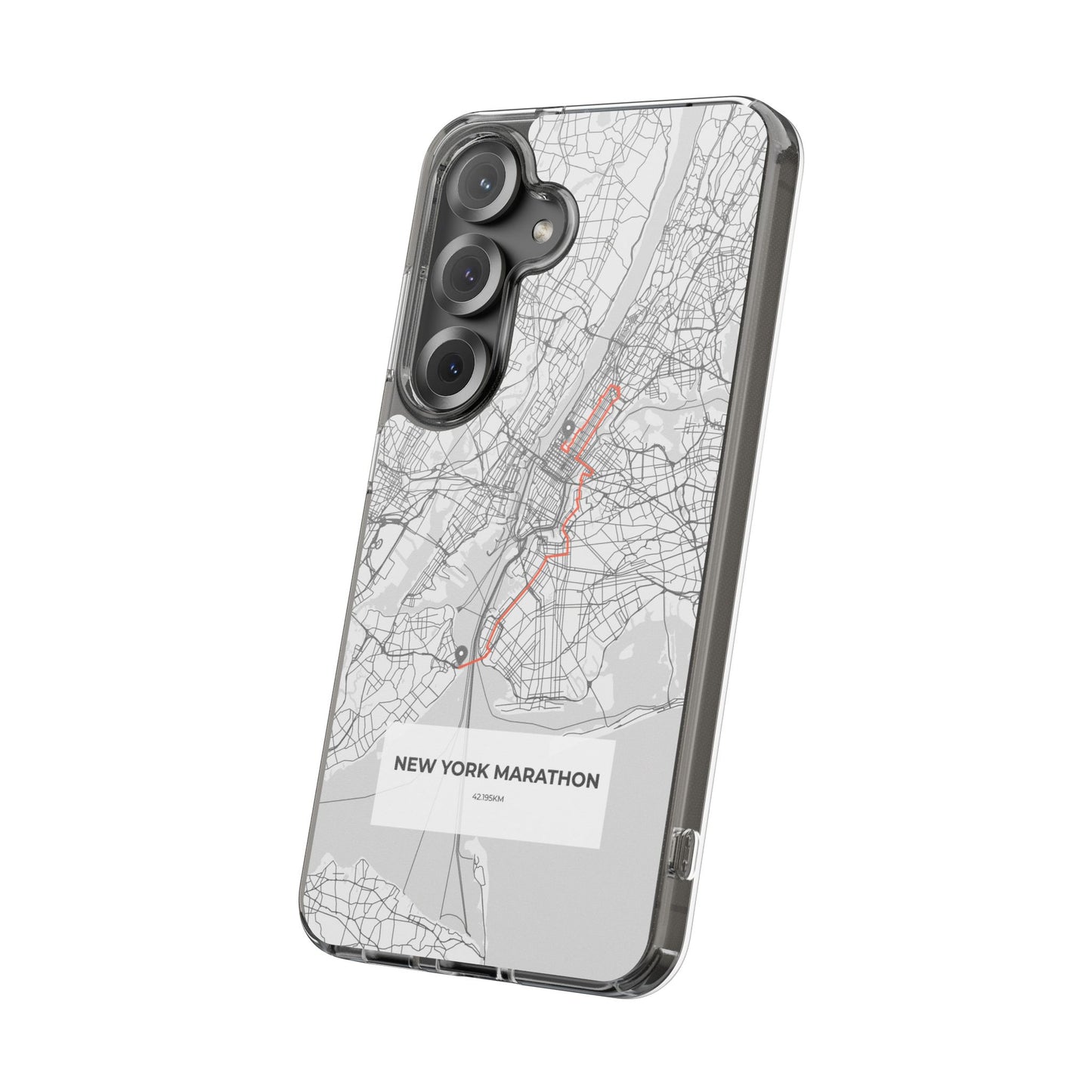 New York Marathon Route Clear Impact-Resistant Phone Case
