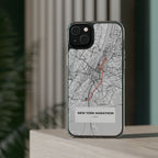 New York Marathon Route Clear Impact-Resistant Phone Case