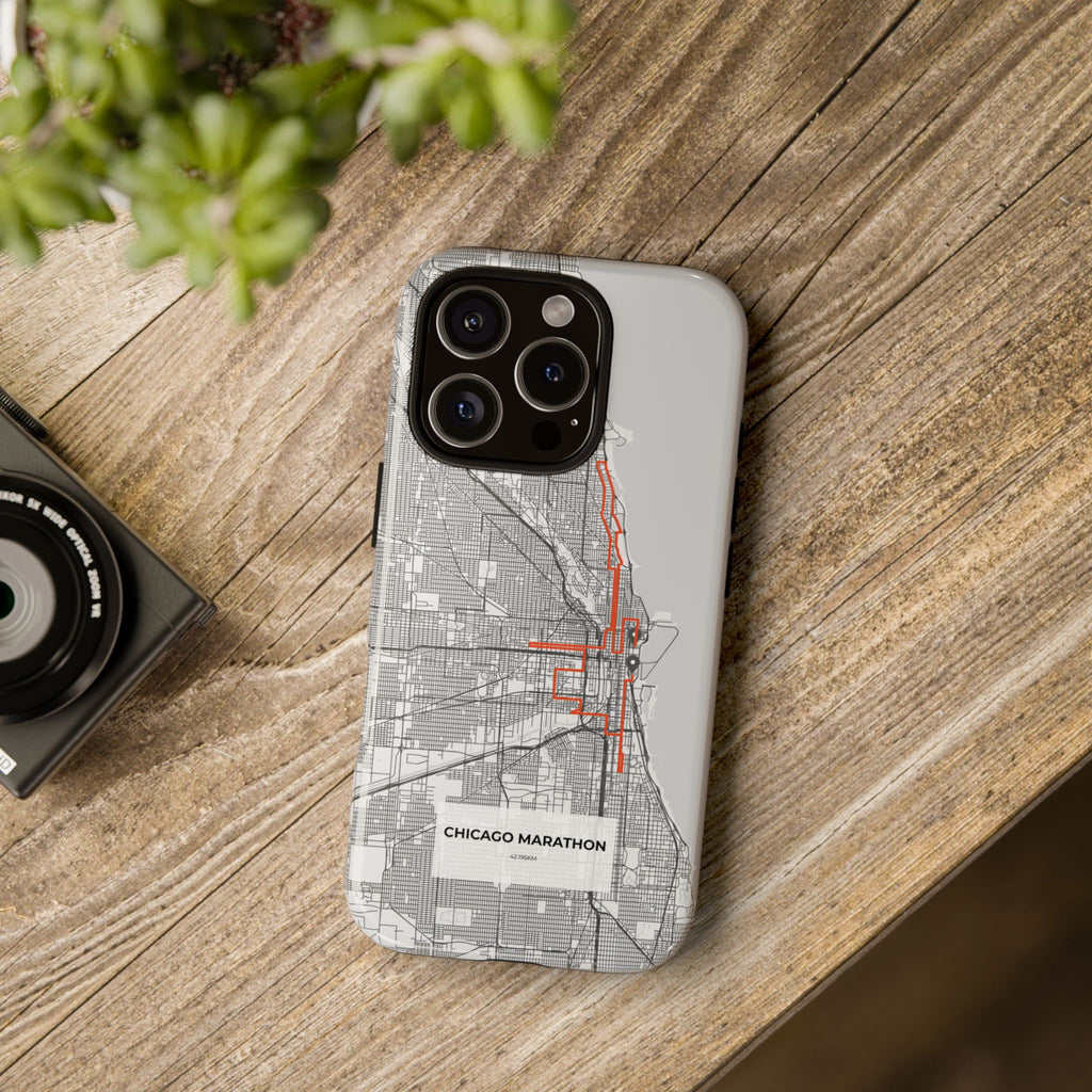 Chicago Marathon Route Tough Phone Case