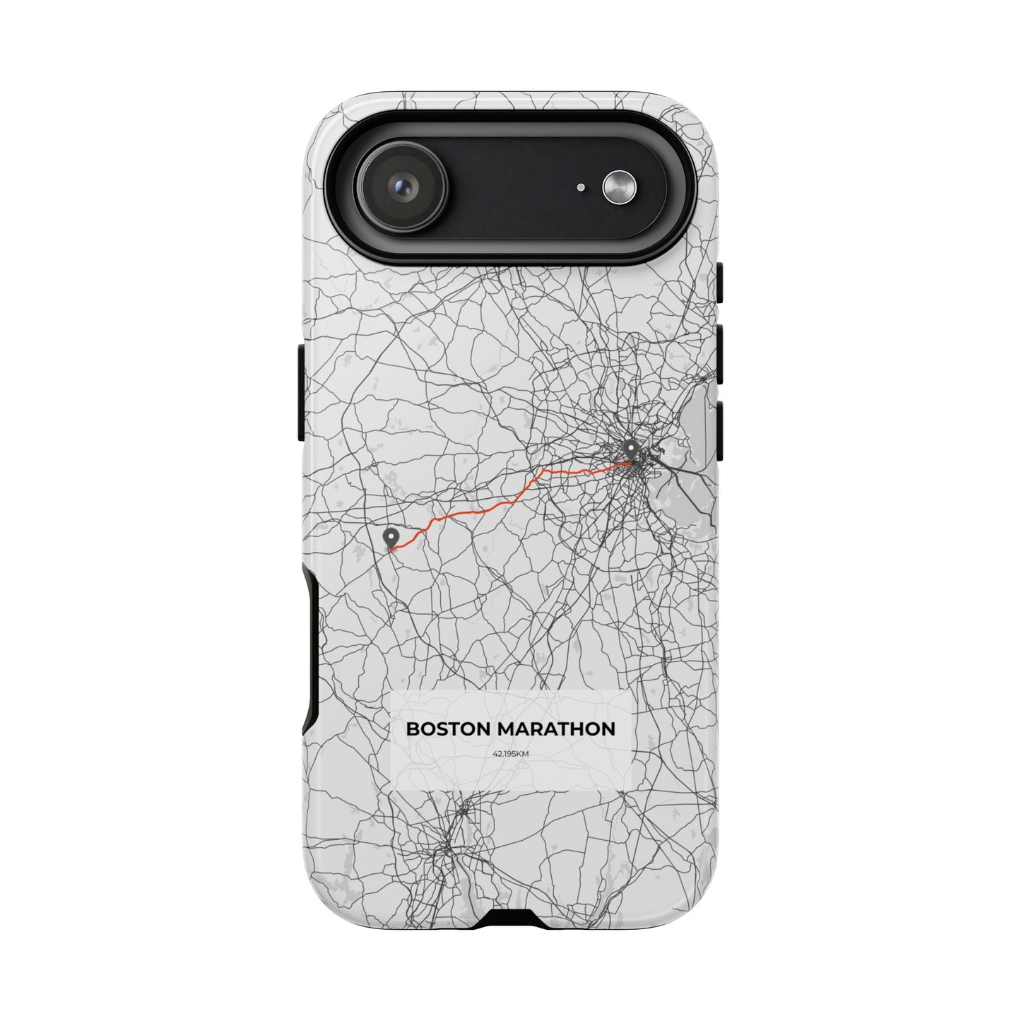 Boston Marathon Route Tough Phone Case