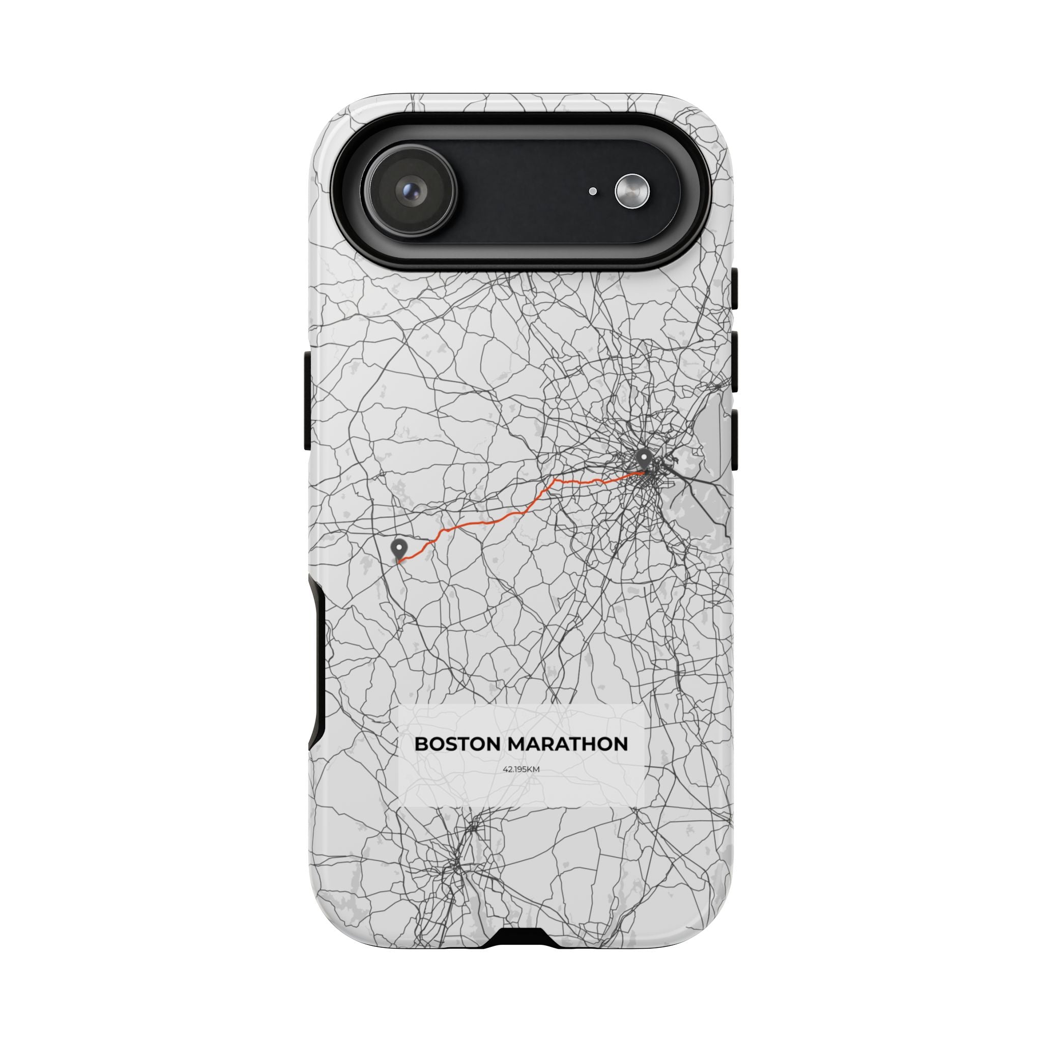 Boston Marathon Route Tough Phone Case