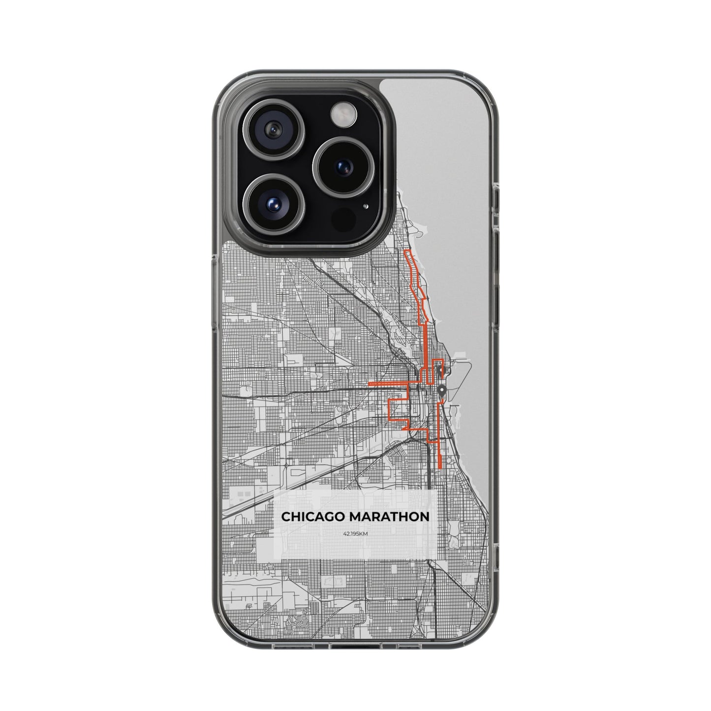 Chicago Marathon Route Magnetic Clear Impact-Resistant Phone Case