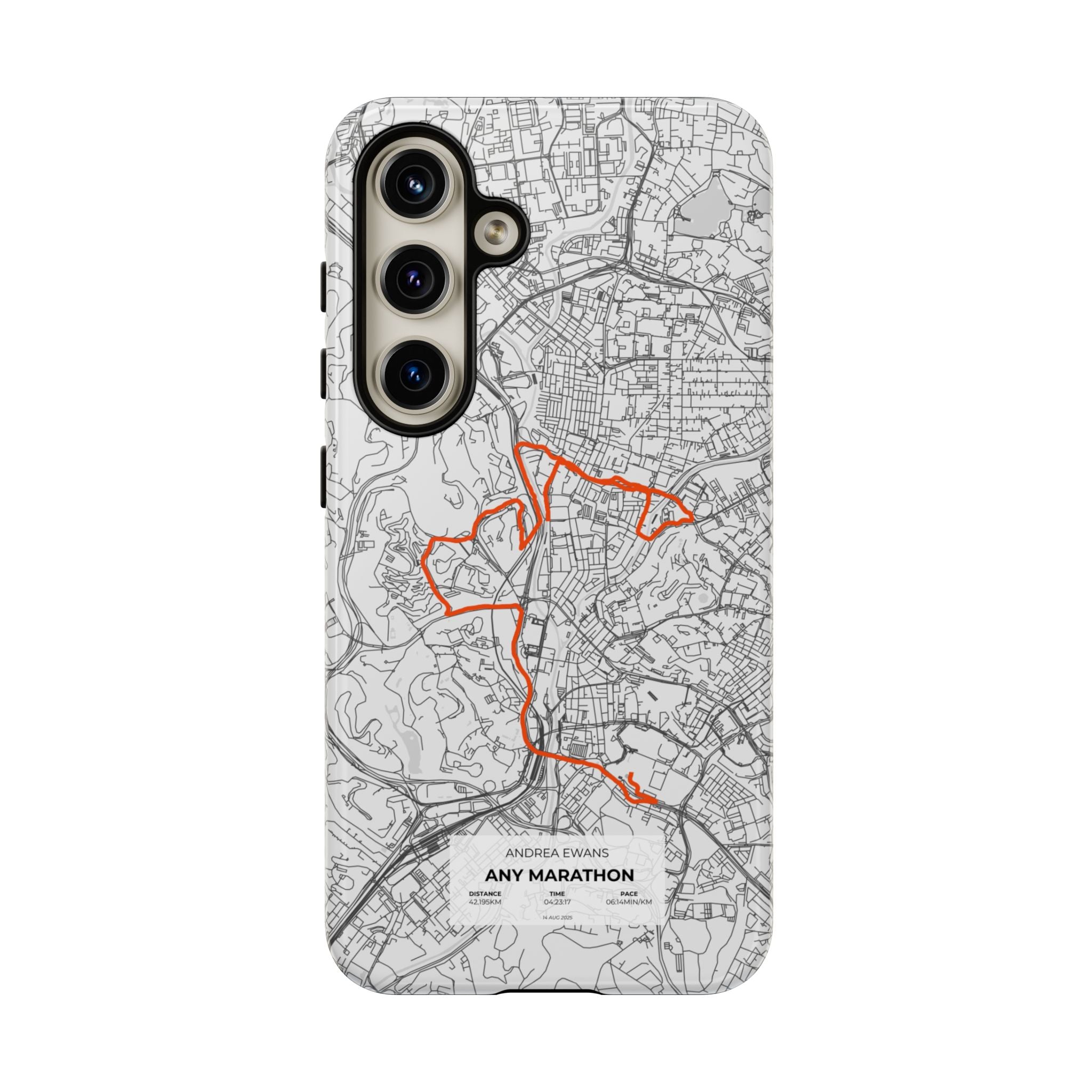 Customized Marathon Route Tough Phone Case