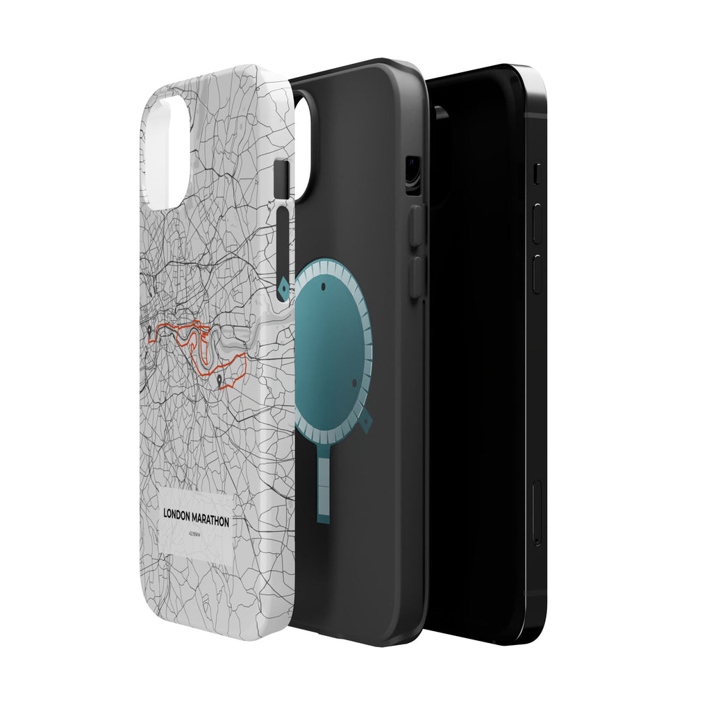 London Marathon Route Magnetic Impact-Resistant Phone Case
