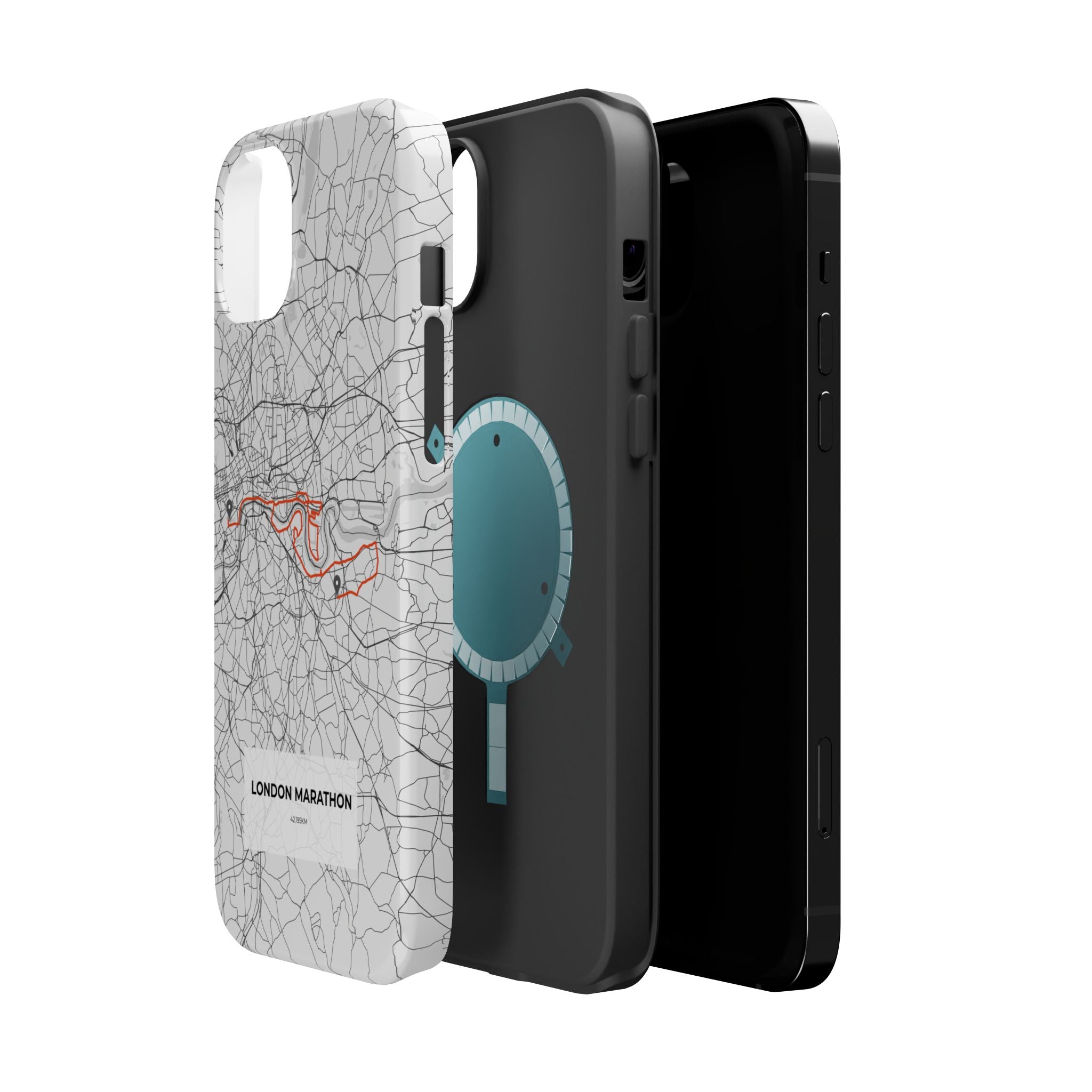 London Marathon Route Magnetic Impact-Resistant Phone Case