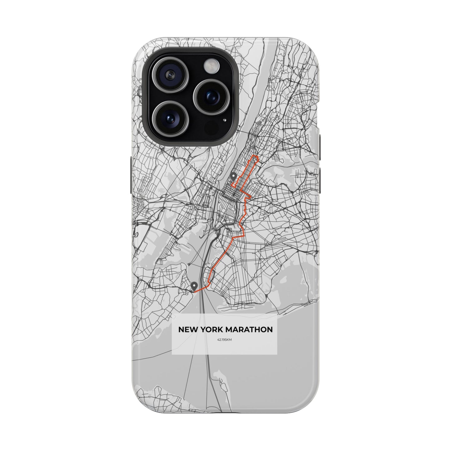 New York Marathon Route Magnetic Impact-Resistant Phone Case
