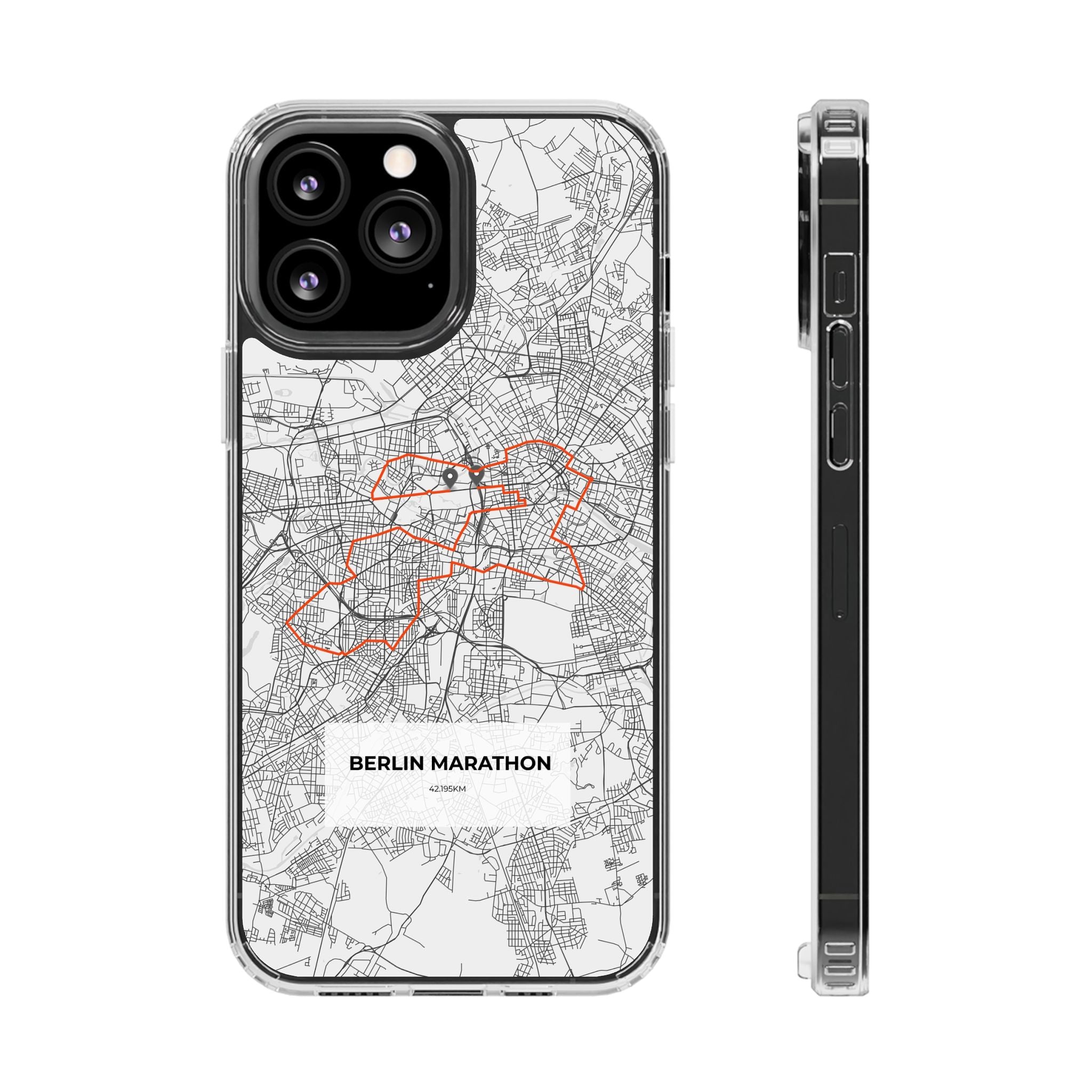 Berlin Marathon Route Clear Impact-Resistant Phone Case