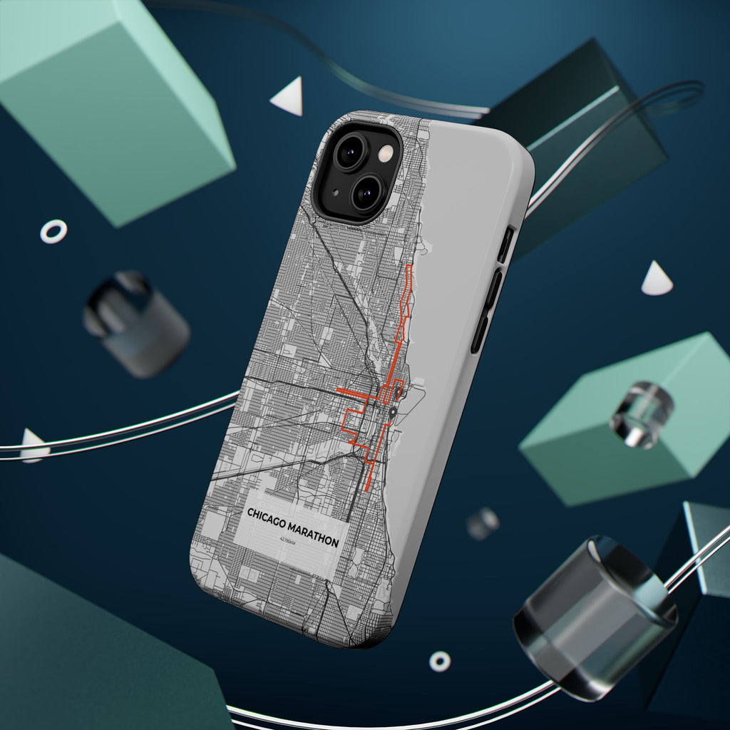 Chicago Marathon Route Magnetic Impact-Resistant Phone Case