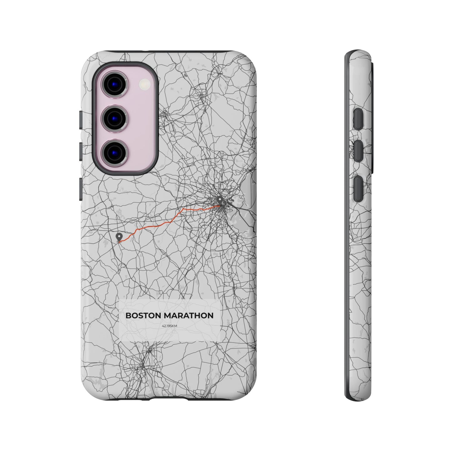 Boston Marathon Route Tough Phone Case