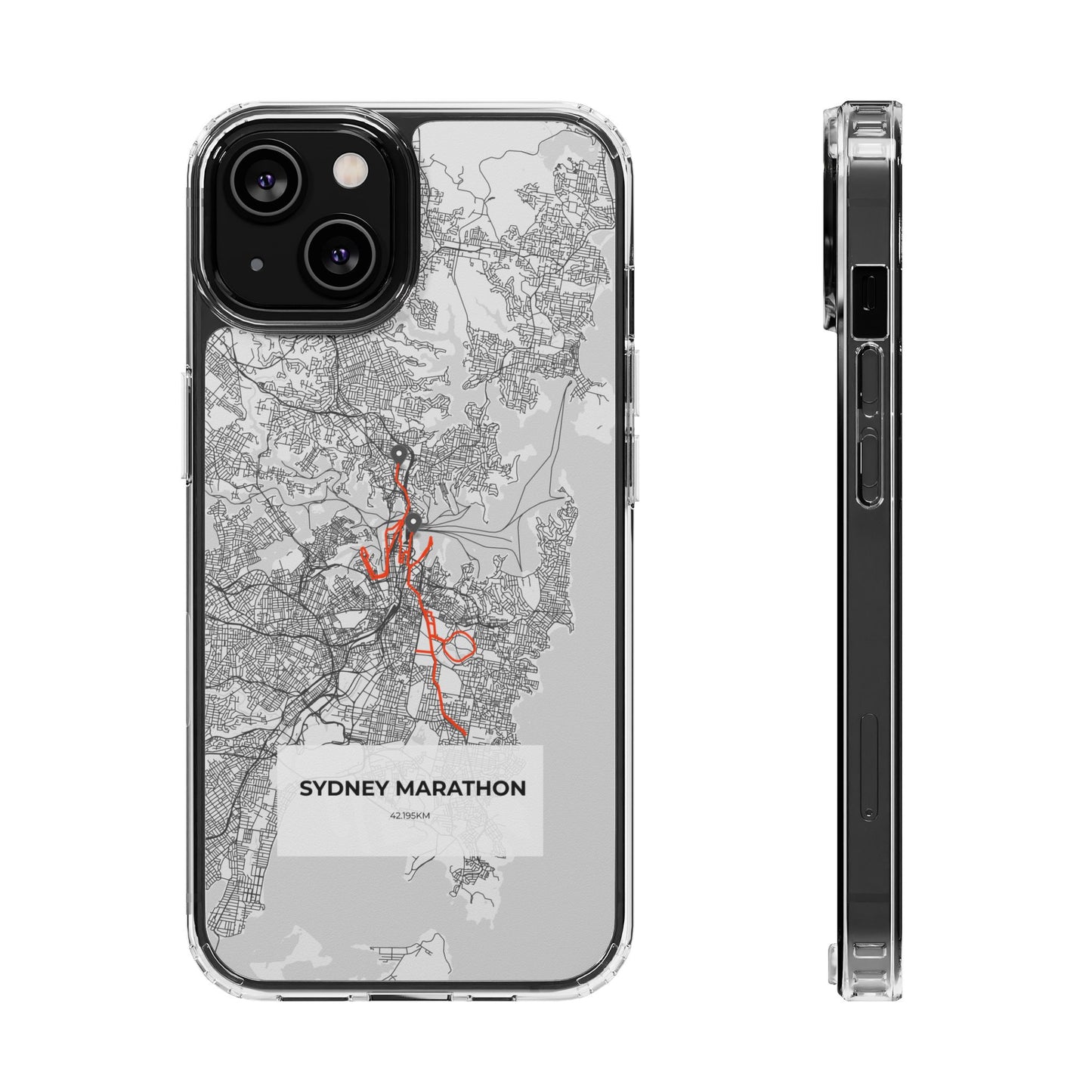Sydney Marathon Route Clear Impact-Resistant Phone Case