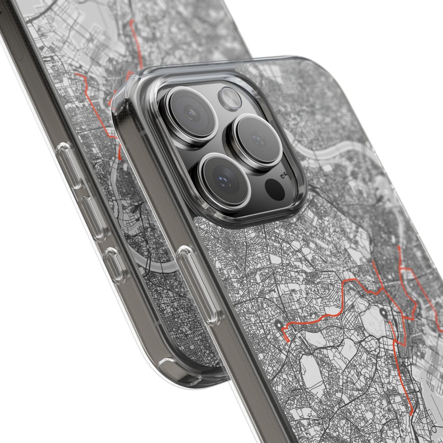 Tokyo Marathon Route Clear Impact-Resistant Phone Case