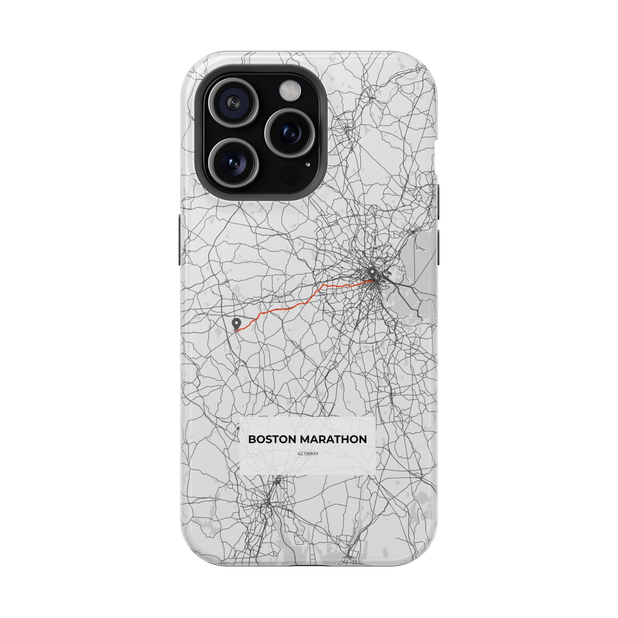 Boston Marathon Route Magnetic Impact-Resistant Phone Case