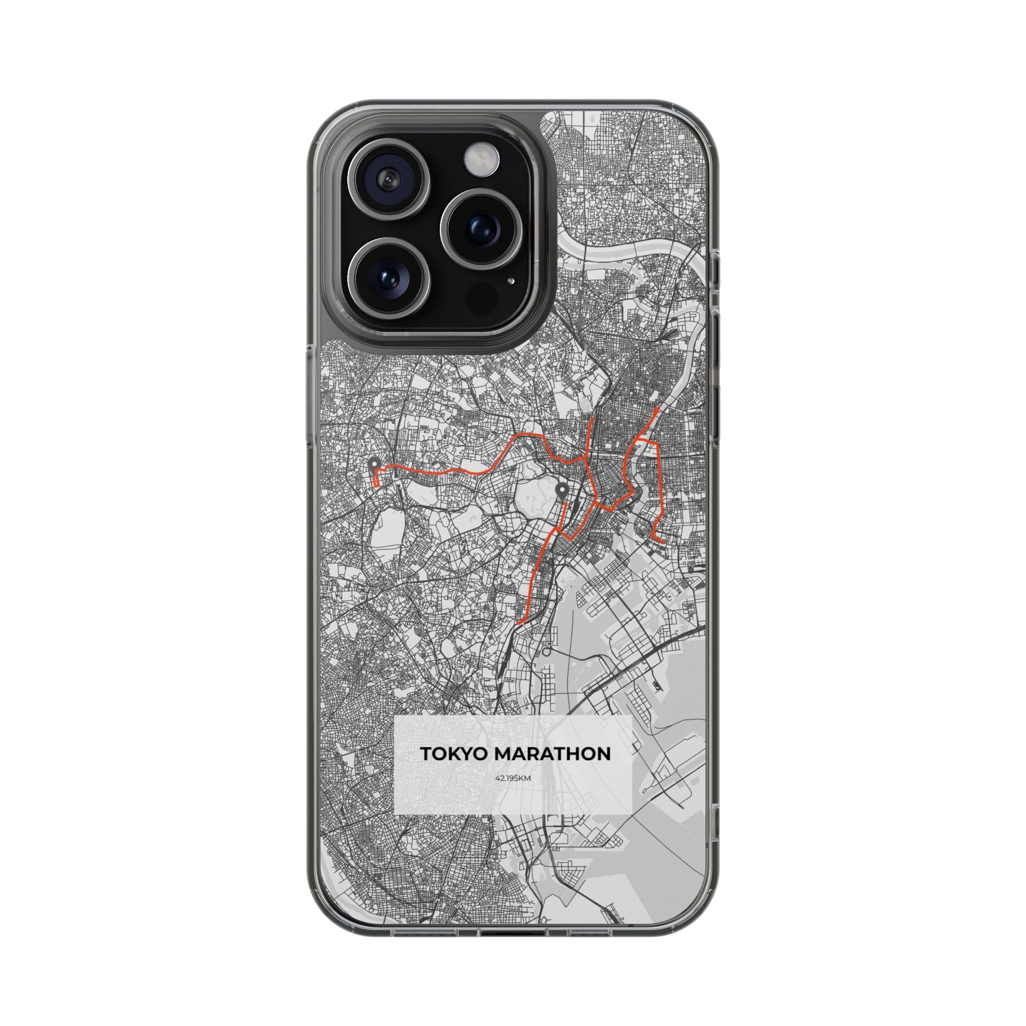 Tokyo Marathon Route Clear Impact-Resistant Phone Case