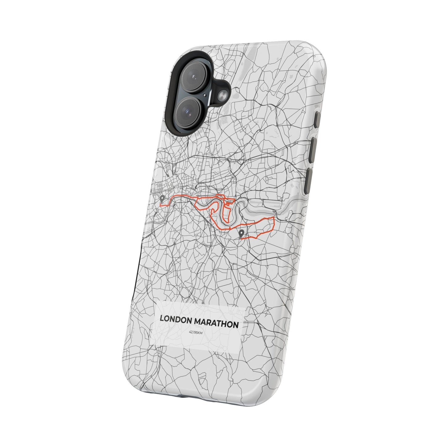 London Marathon Route Magnetic Impact-Resistant Phone Case
