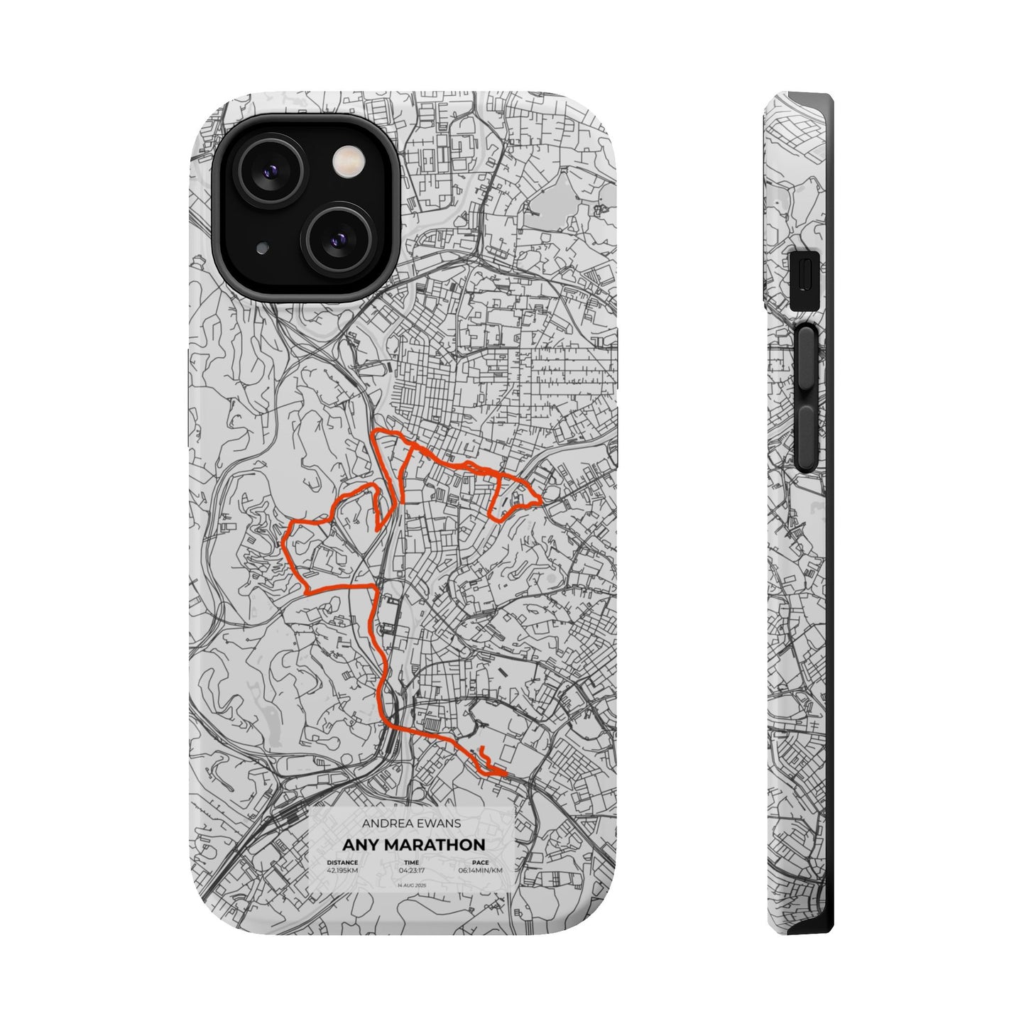 Customized Marathon Route Magnetic Impact-Resistant Phone Case