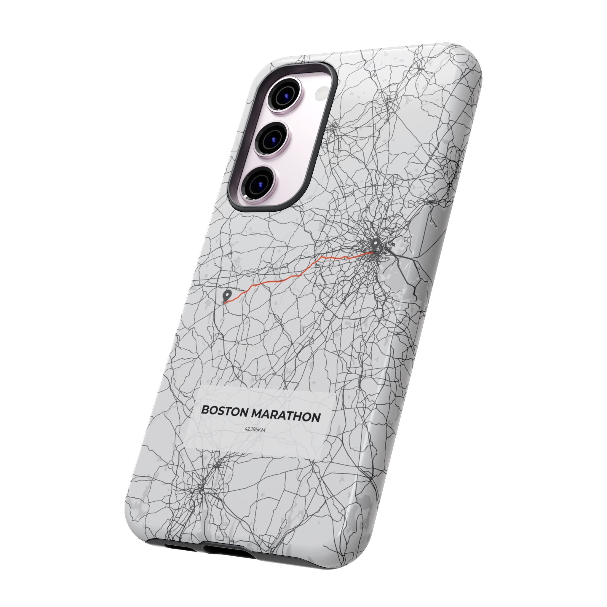 Boston Marathon Route Tough Phone Case